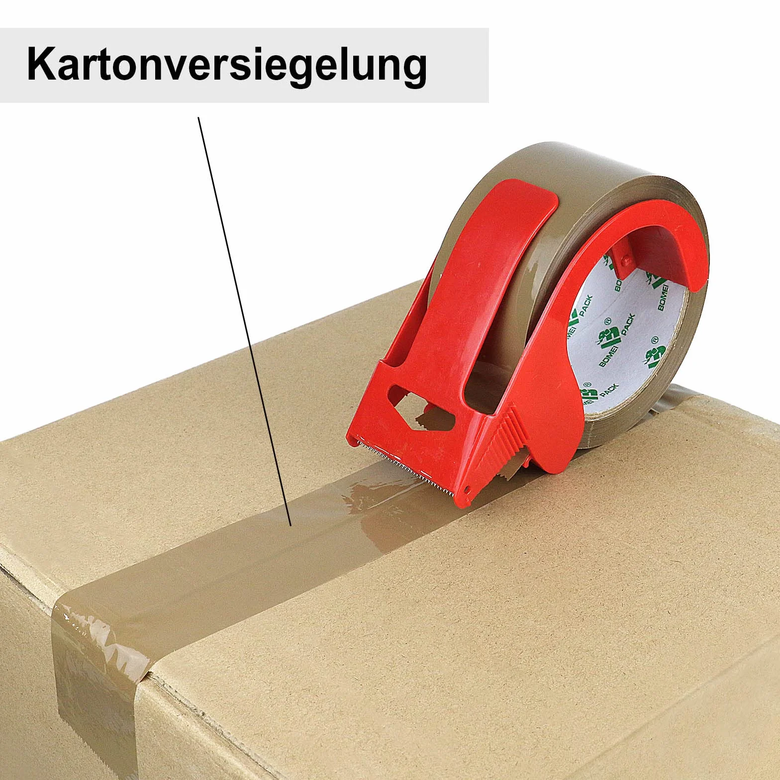 BOMEI PACK 3 rolki taśmy klejącej do pakowania, taśma do pakowania, 66 x 48 mm, brązowa, materiał do pakowania paczek i kartonów, taśma do pakowania o dużej sile klejenia, profesjonalna jakość