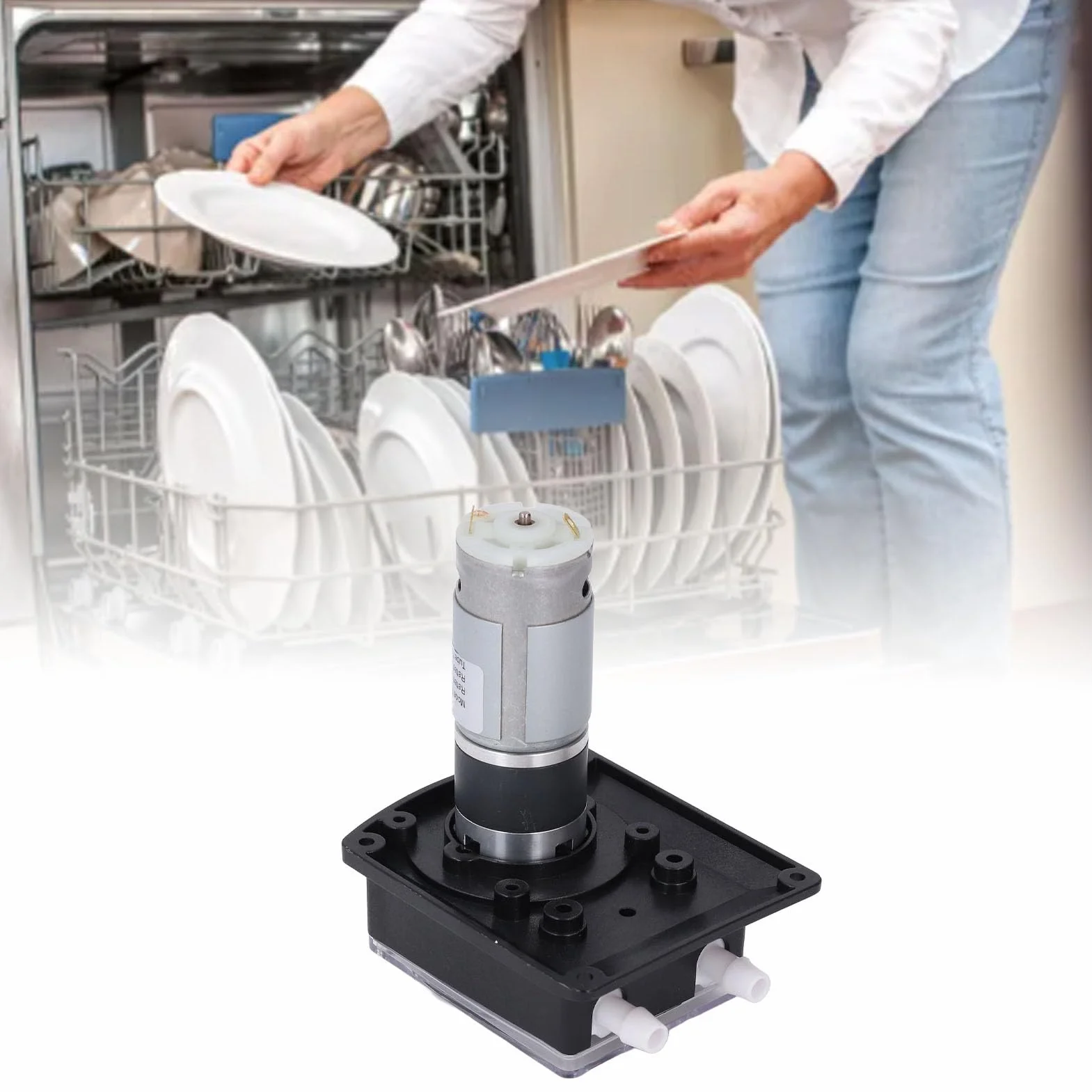 Pompa Perystaltyczna, Podwójna Głowica o Wysokim Przepływie 1500 Ml/min DC24V | Rura silikonowa do kontaktu z żywnością z silnikiem z przekładnią prądu stałego do analitycznych, perystaltycznych pomp