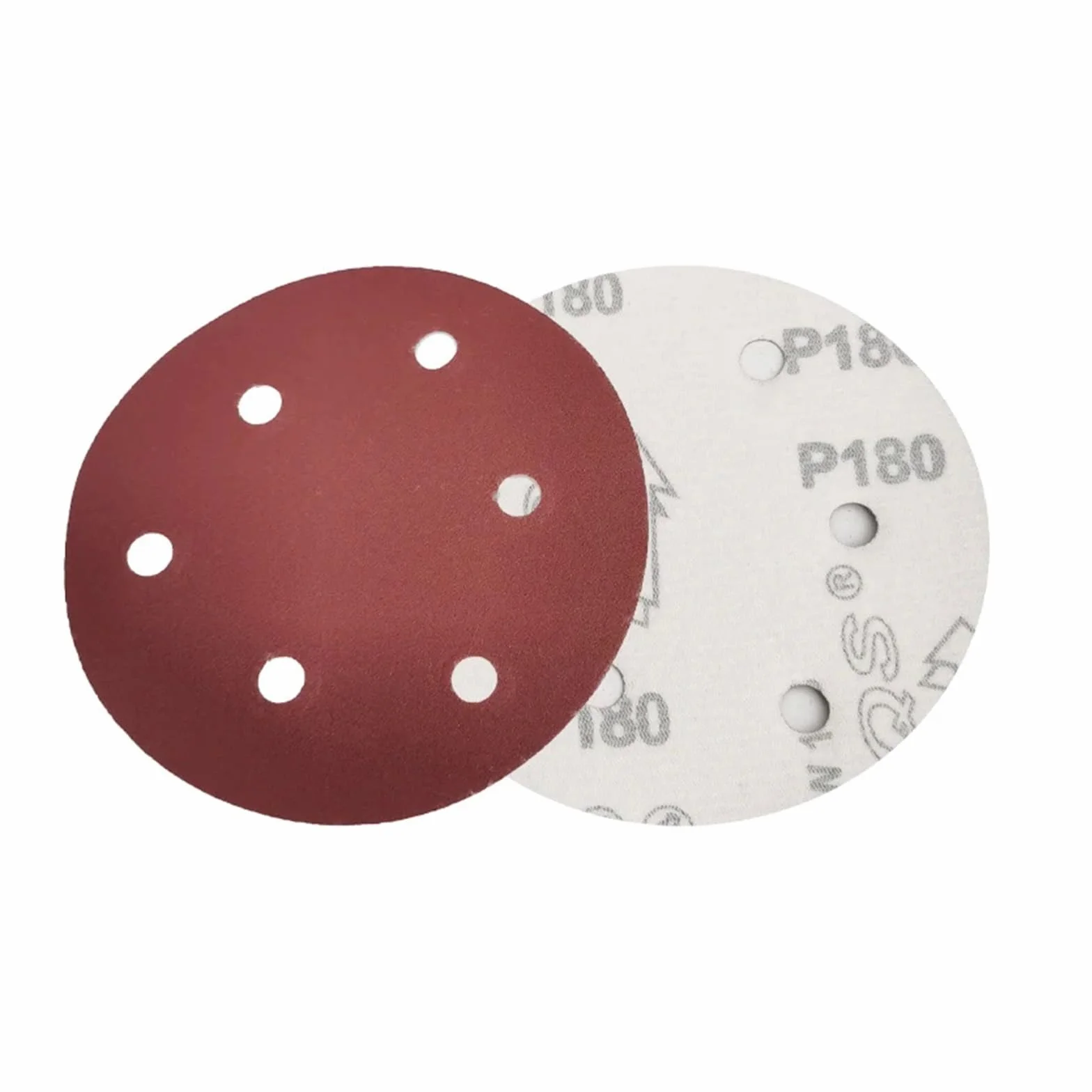Krążki ścierne, 100 sztuk 5-calowych 6-otworowych okrągłych krążków ściernych o średnicy 125 mm, gradacja 60-1200, rzep(120 grit 100pcs)