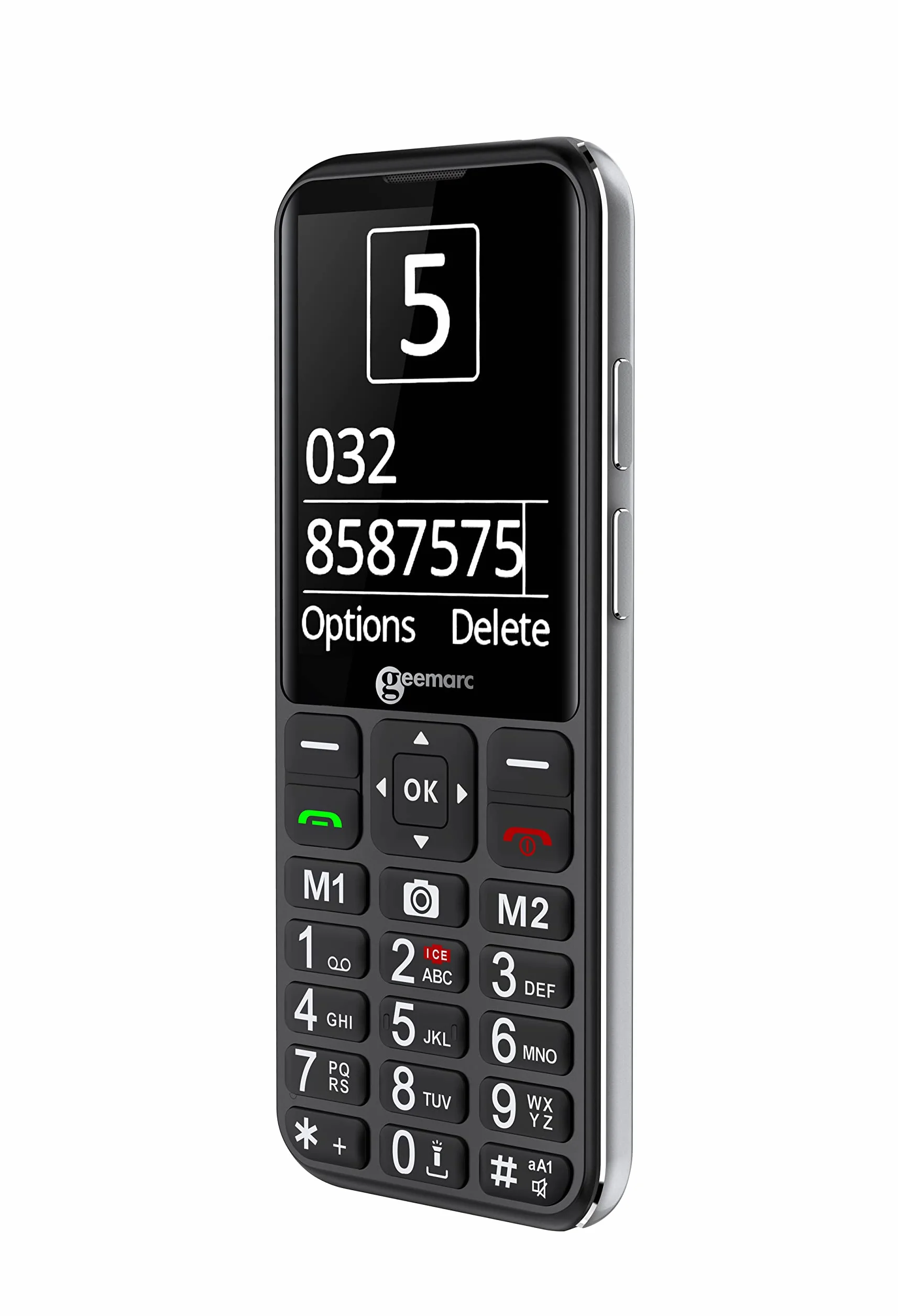 Geemarc CL8600 4G telefon komórkowy ze zwiększoną głośnością odbioru, dużymi przyciskami, funkcją SOS i przyciskami pamięci dla osób starszych, dla audiolezów, odblokowany i Bluetooth, wersja IT