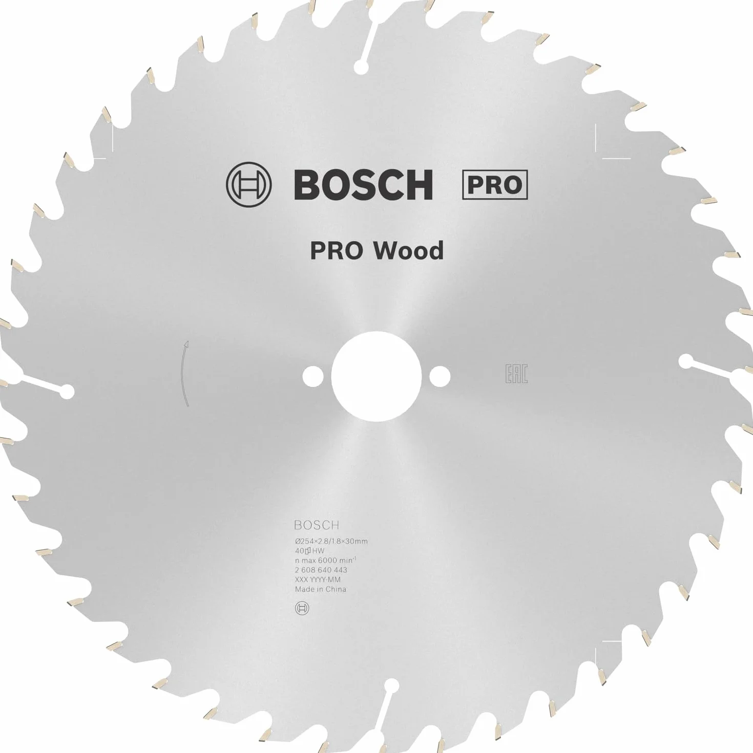 Bosch 1x Tarcza pilarska PRO Wood do przewodowych pilarek stołowych (do Miękkie drewno, Twarde drewno, Ø mm, Professional Akcesoria Stołowa piła tarczowa)
