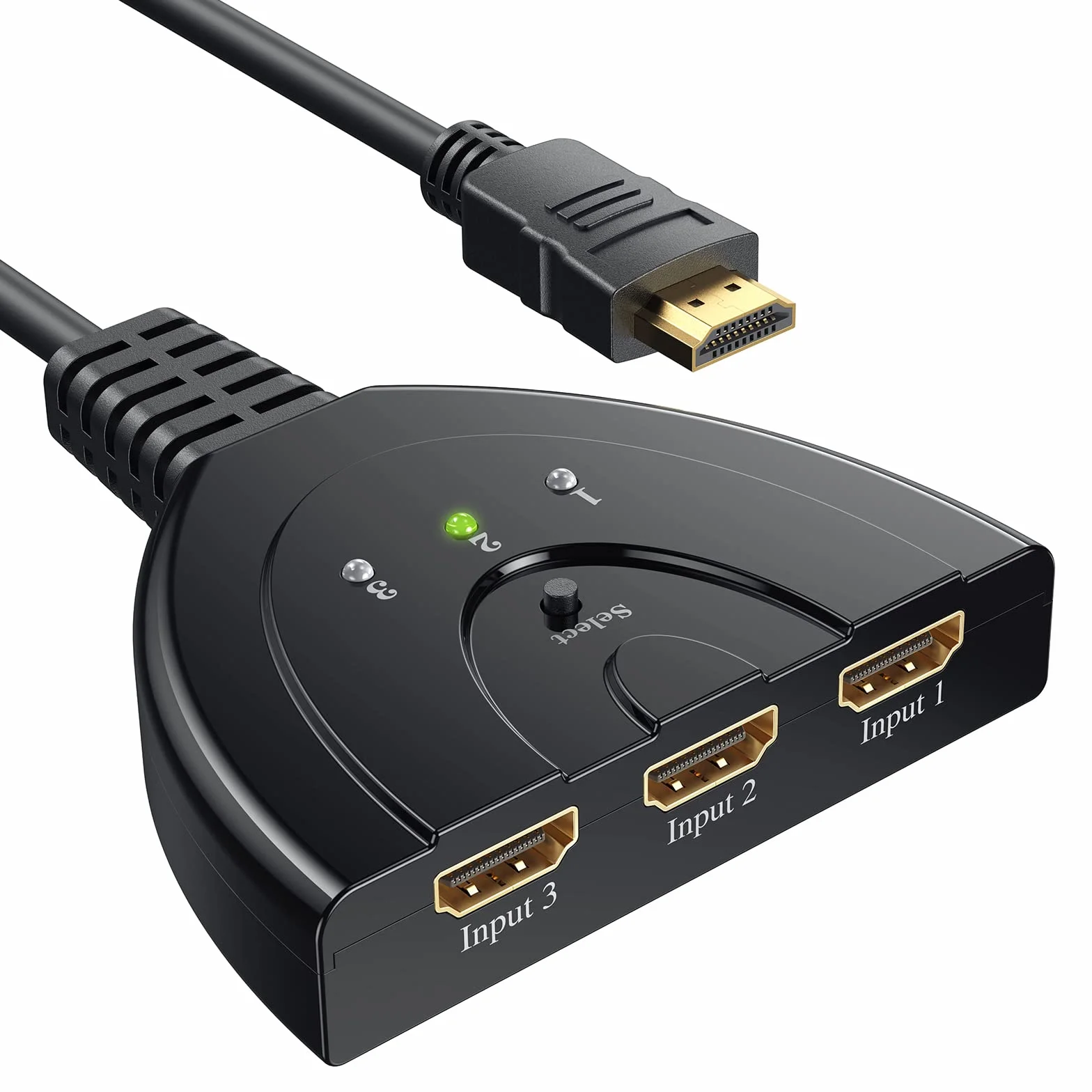 GANA 3-portowy przełącznik HDMI rozdzielacz Full HD 1080p 3D kabel