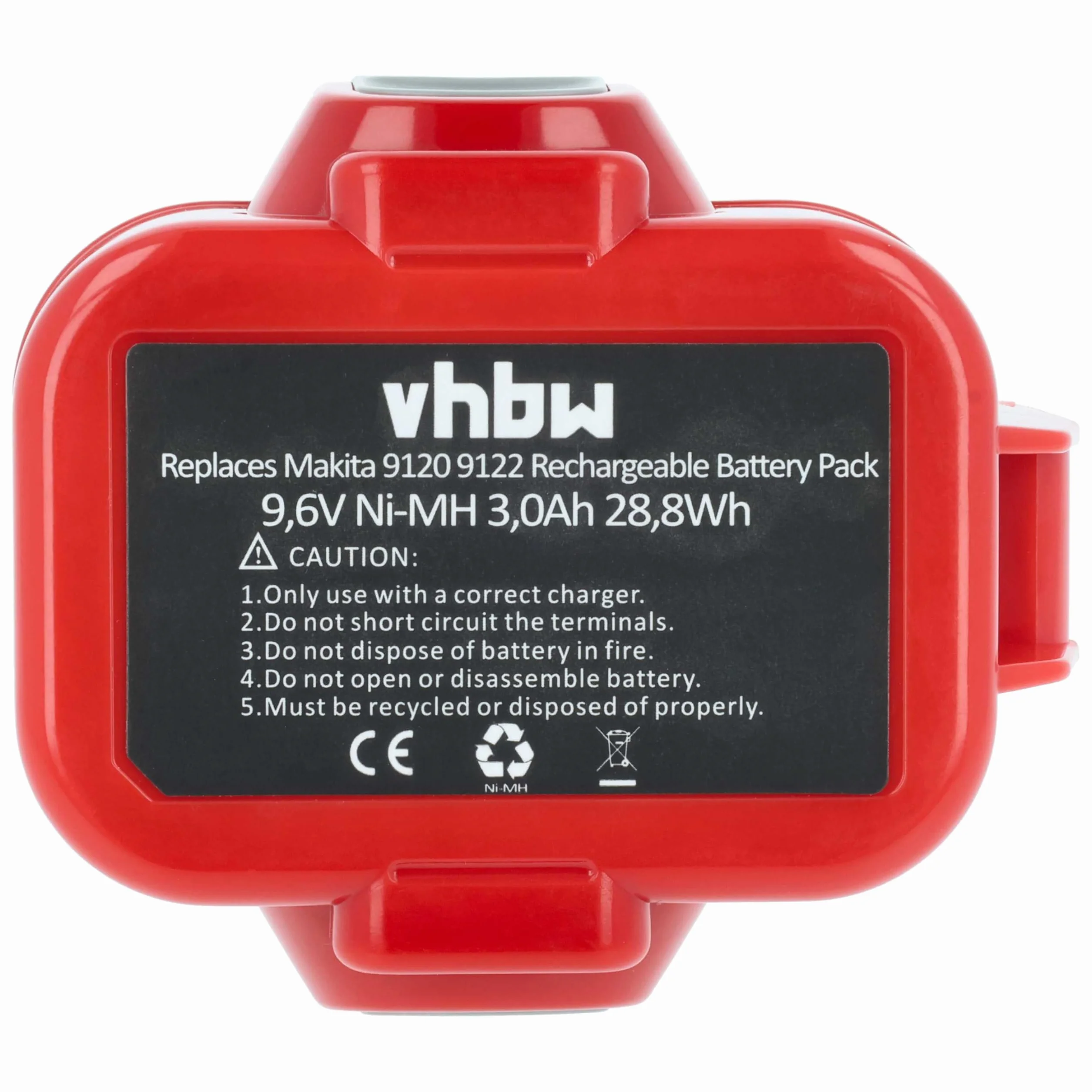 vhbw Akumulator zastępczy do Makita 9102A, 9100, 9101, 9102 do narzędzi elektrycznych (3000mAh NiMH 9,6V)