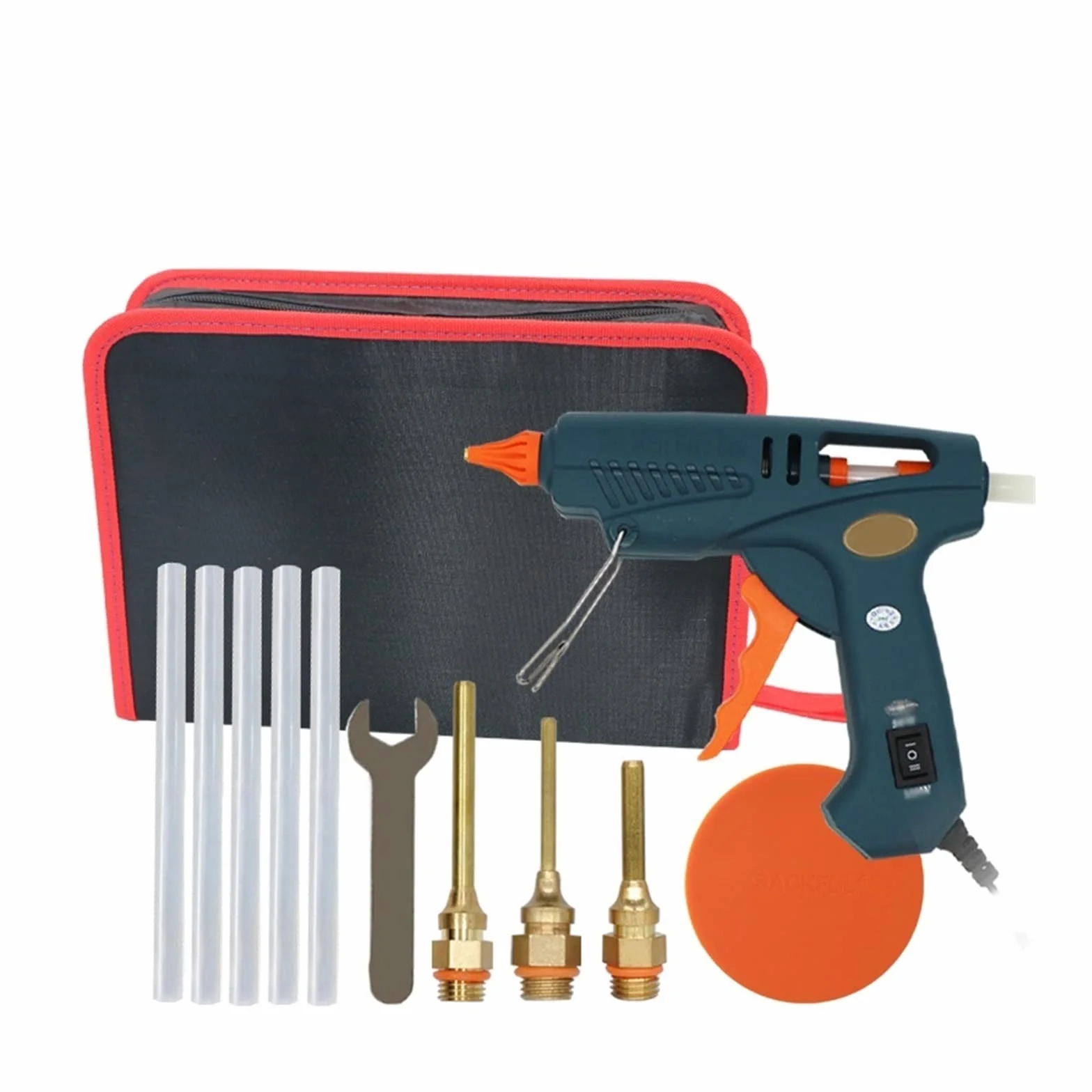 Pistolet Do Kleju Na GorąCo Pistolet Do Klejenia Torba Na Narzędzia Pistolet Do Klejenia Na Gorąco Miedziana Dysza Do 11mm Klej W Sztyfcie Domowe Rękodzieło DIY Klej Gorący Pistolet(Set A)