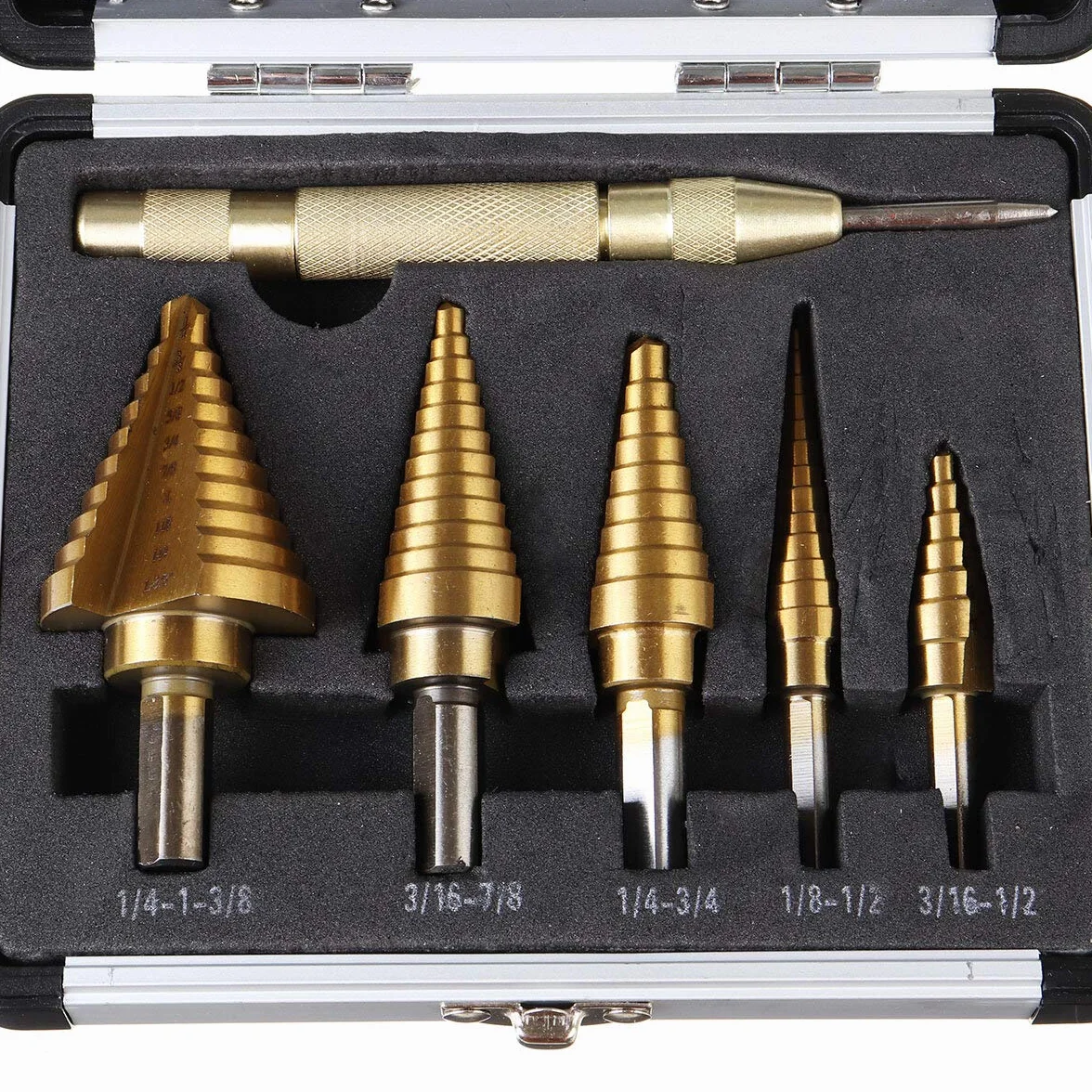 Zestaw wierteł stopniowych HSS 3/5/6 sztuk Frez do otworów stożkowych (Material : 6PCS)