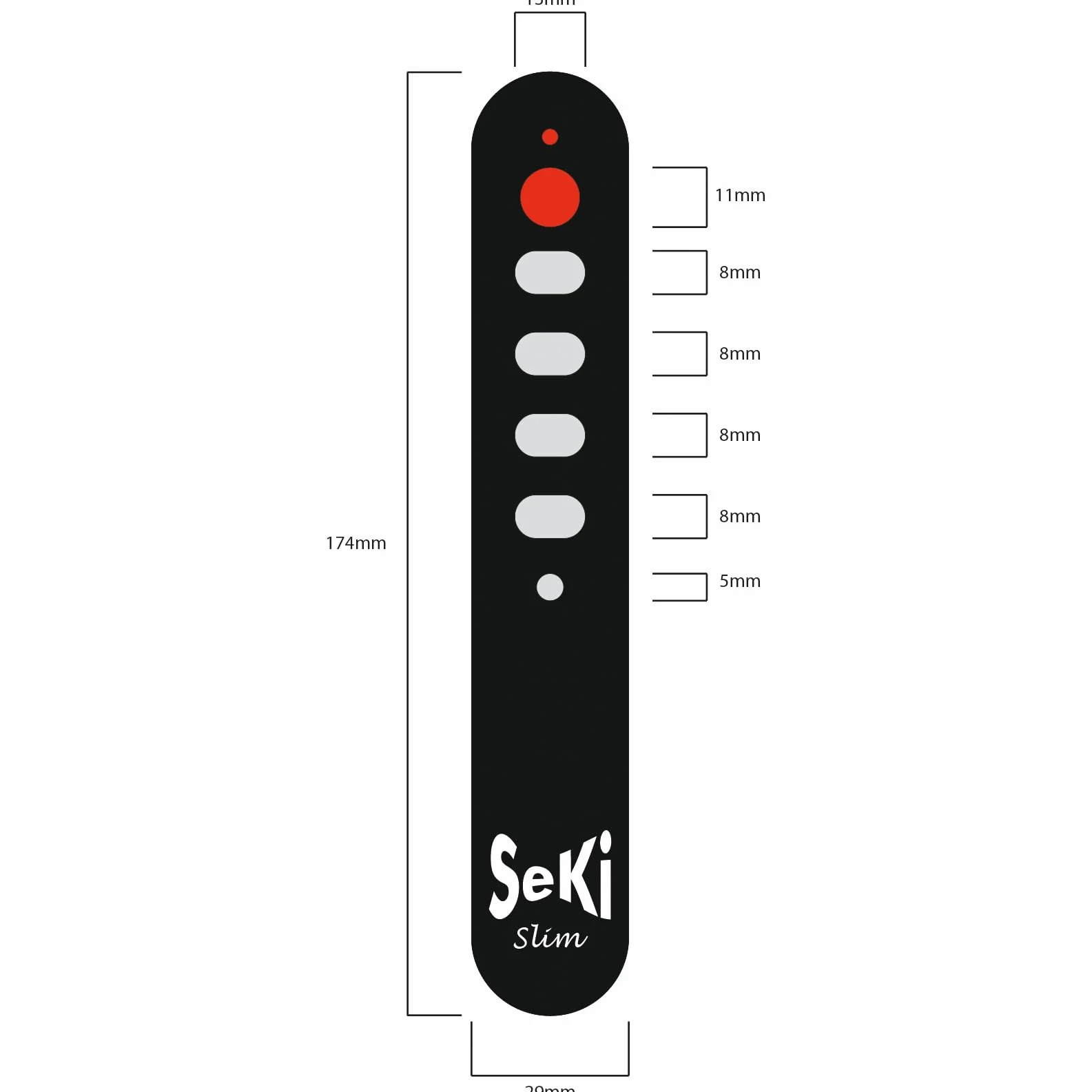 SeKi programowalny pilot zdalnego sterowania z dużymi przyciskami