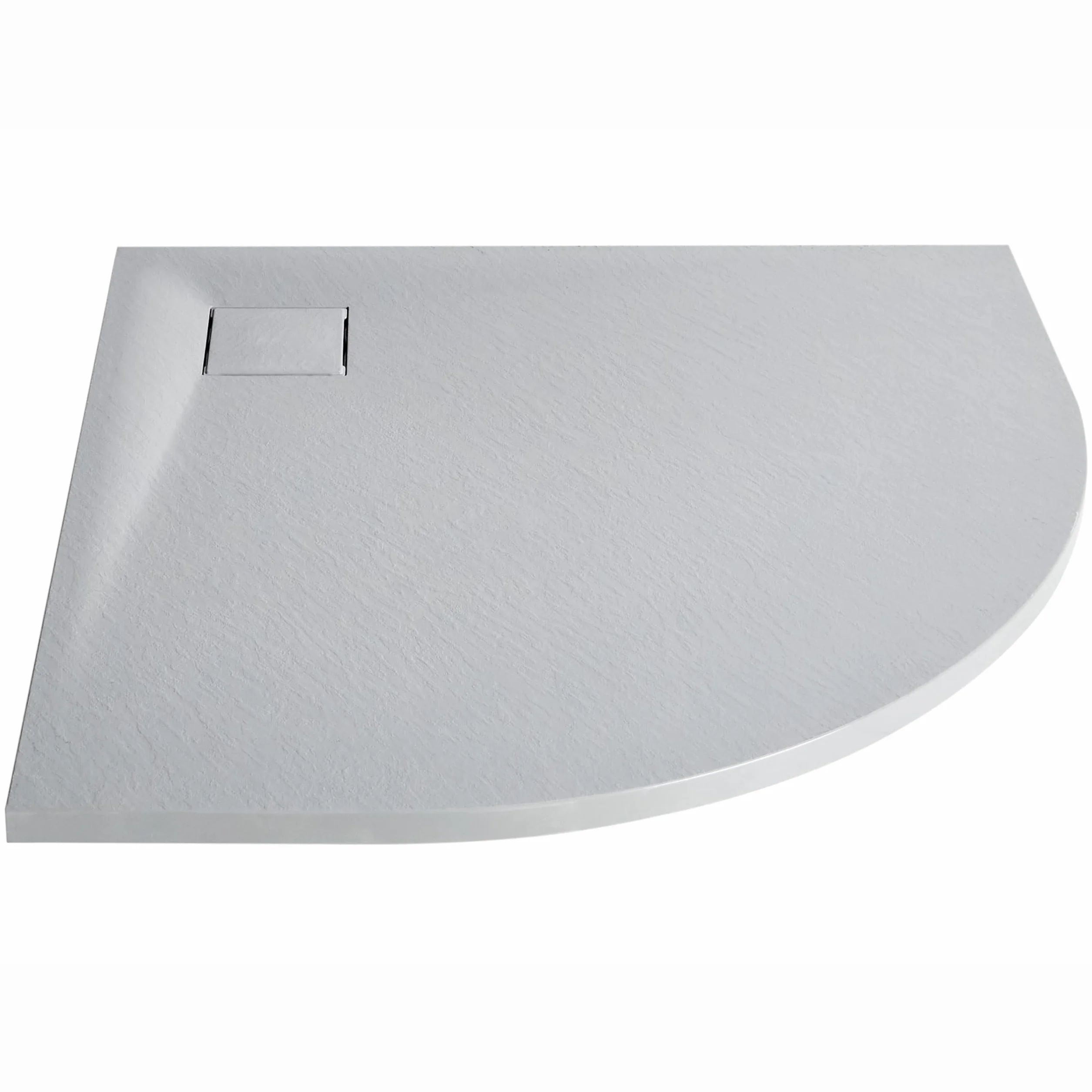 Brodzik prysznicowy z syfonem z materiały SMC szary efekt naturalnego kamienia 90 x 90 x 3 cm Paron