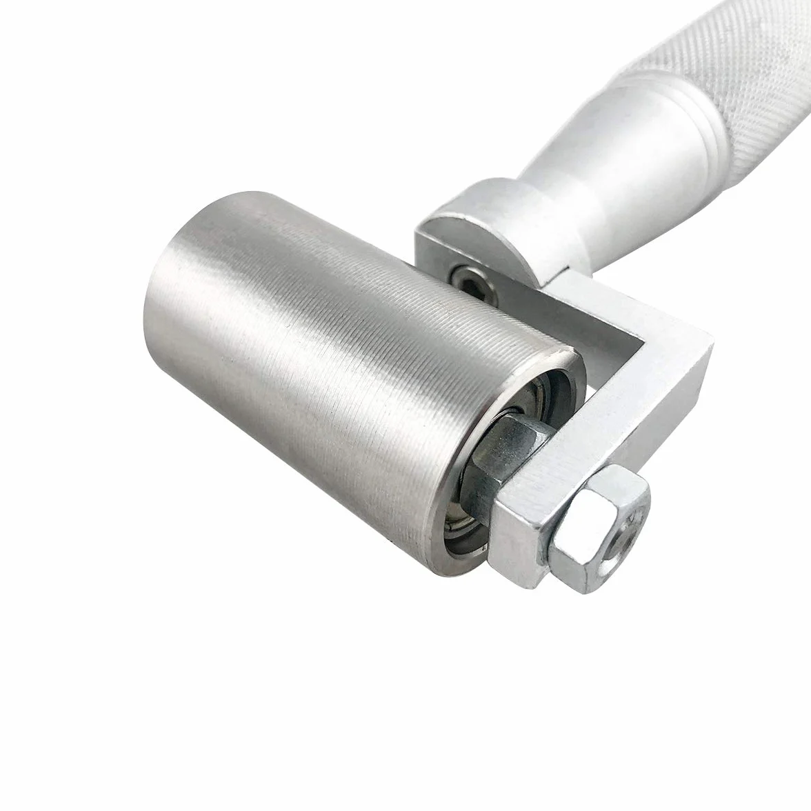 QWORK® Ręczny wałek dociskowy, płaski wałek do szycia ze stali nierdzewnej do uszczelniania krawędzi tapet (40 mm)