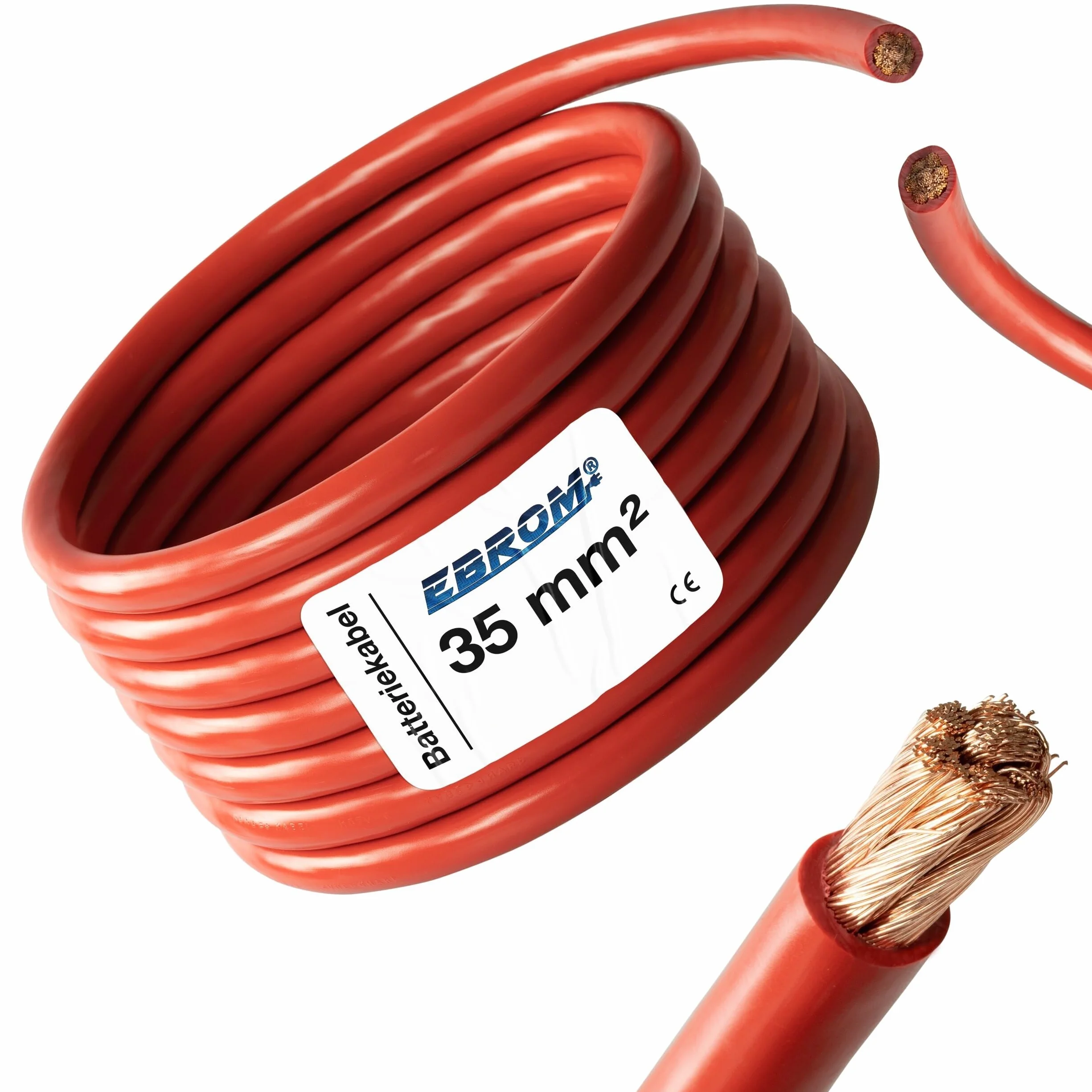 Przewód H07V-K 6-95 mm² miedź OFC kabel akumulatora rdzeniowy czerwony