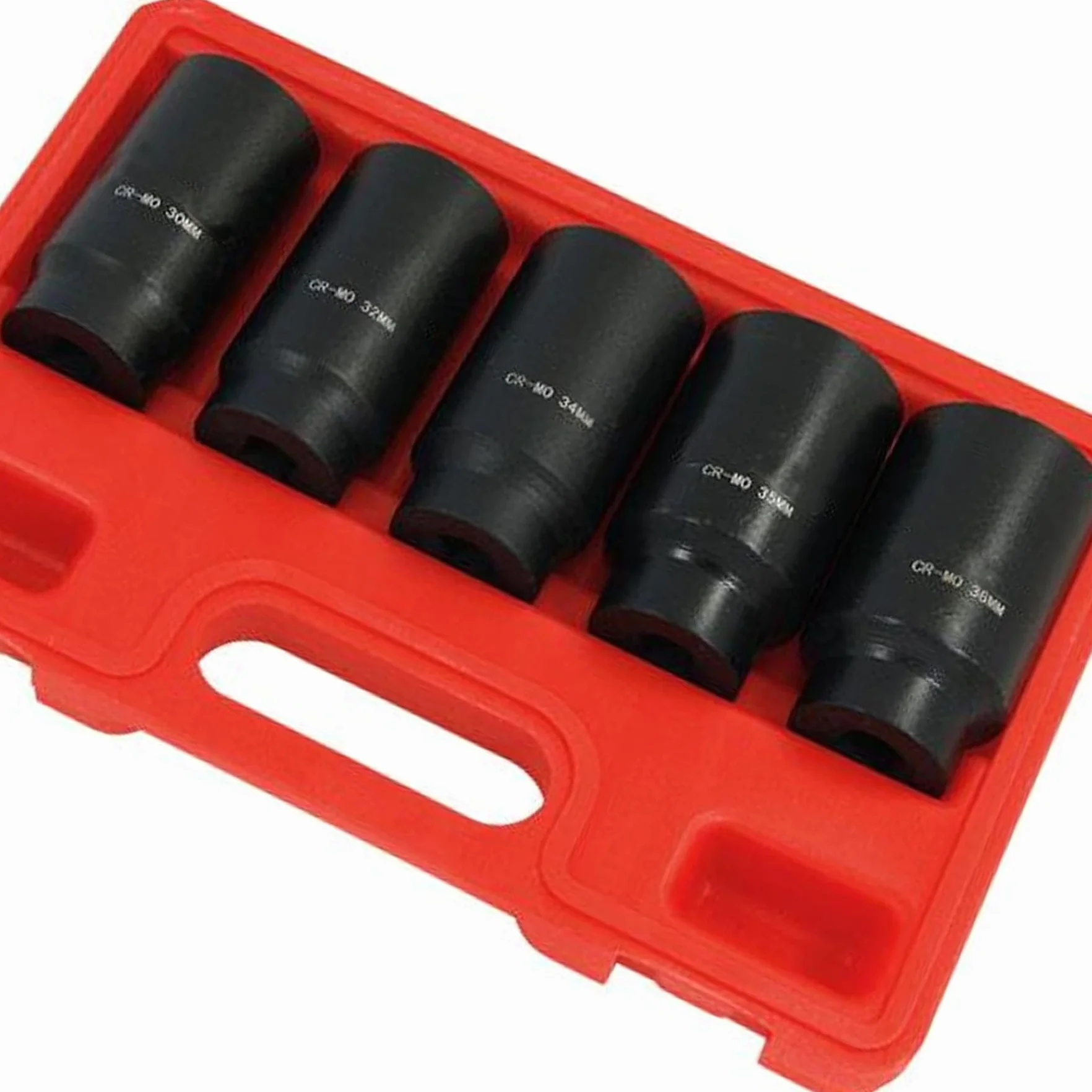 Dapetz ® 1/2" Napęd głęboki udarowy zestaw gniazd do nakrętek piasty 30 mm 32 mm 34 mm 35 mm 36 mm