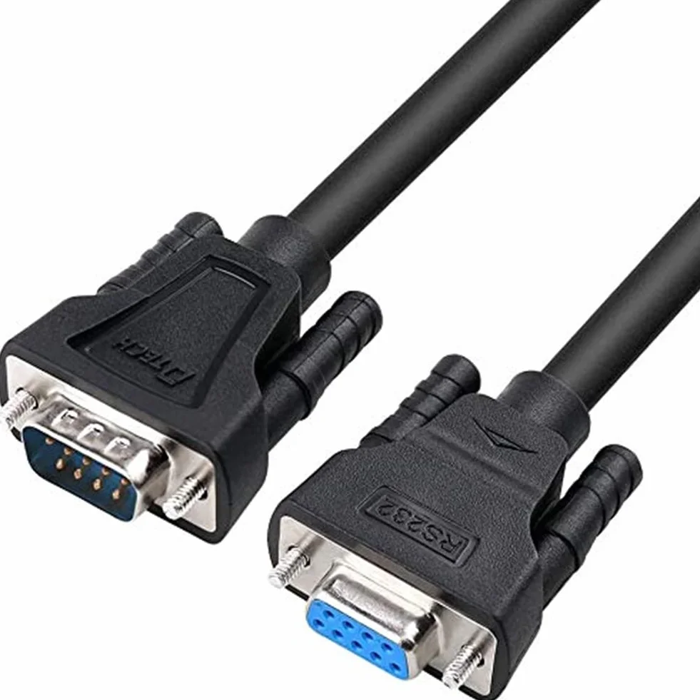 DTECH kabel szeregowy RS232 0,5 m przedłużacz 9-biegunowy czarny