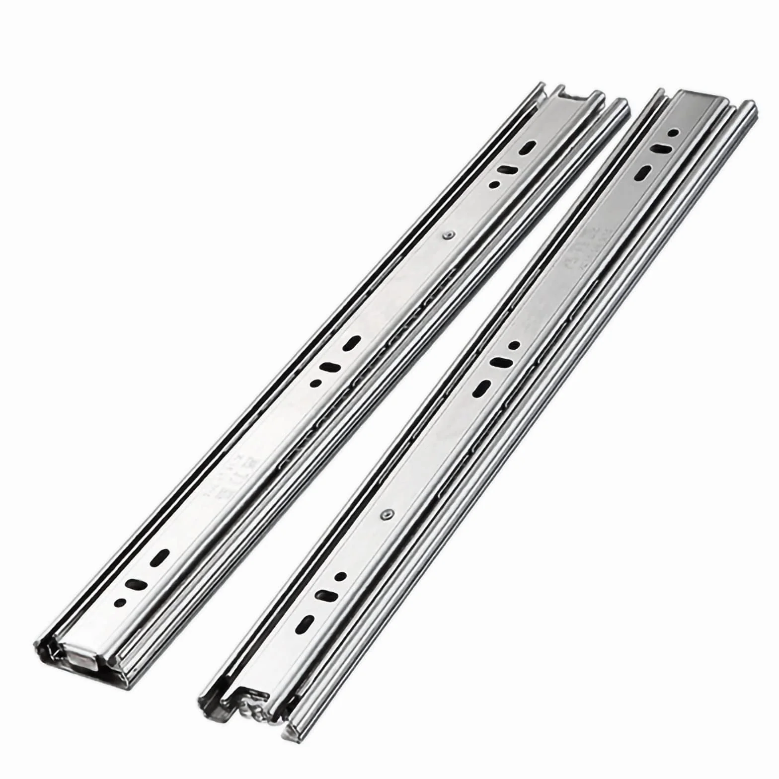 Wytrzymałe prowadnice do szuflad 600 mm – nośność 20 kg ze stali nierdzewnej 3-składane prowadnice z łożyskami kulkowymi z pełnym wysuwem Ra (2-pak) dla płynnej pracy