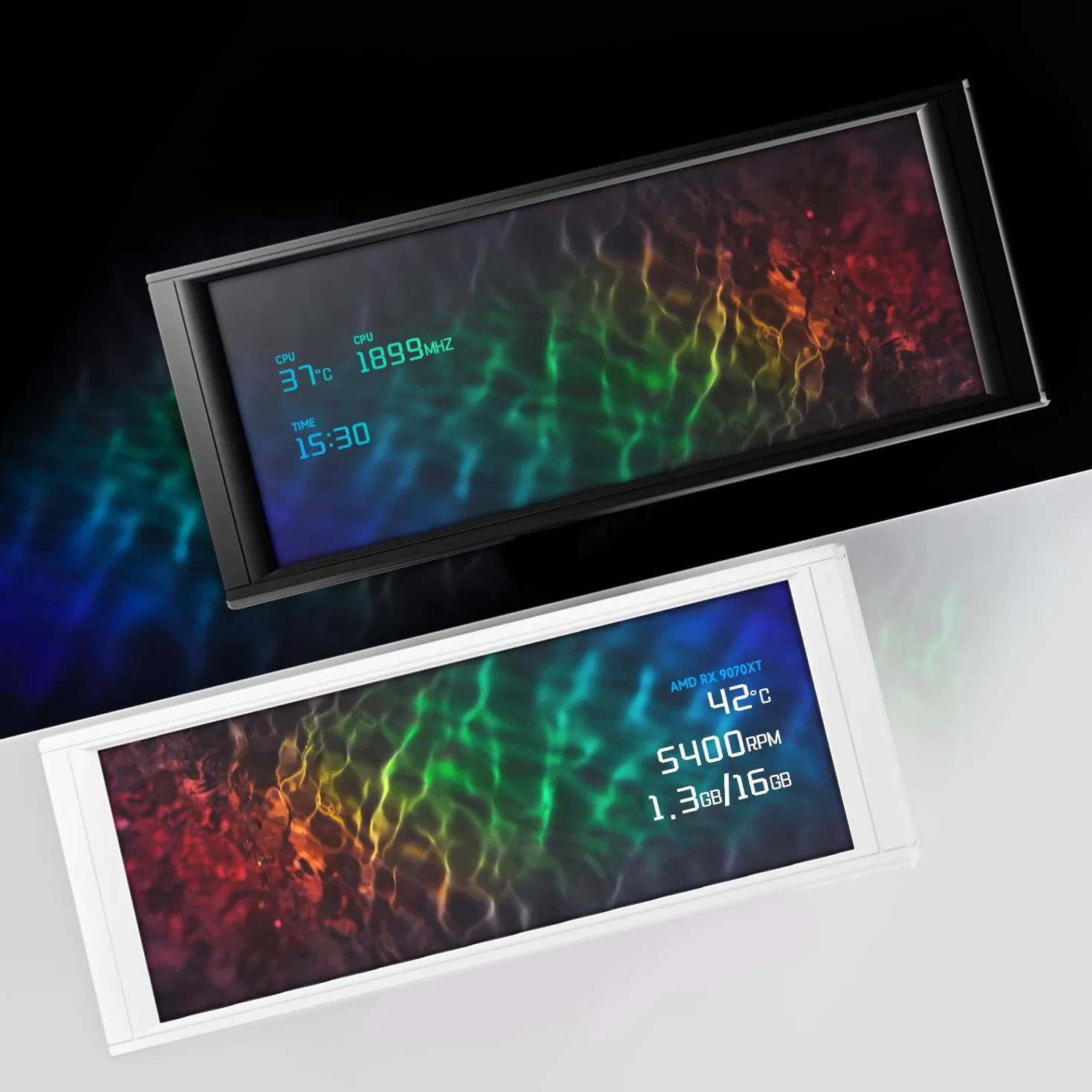 Thermalright Trofeo Vision LCD czarny 6,86 cala obudowa IPS wyświetlacz chłodzący wodą 1280x480