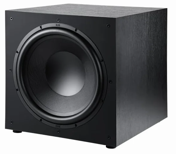 ELAC Debut 3.0 DS123 subwoofer – idealny do odtwarzania muzyki przez system stereo 5.1 Surround, legendarny dźwięk, szlachetny design – czarny