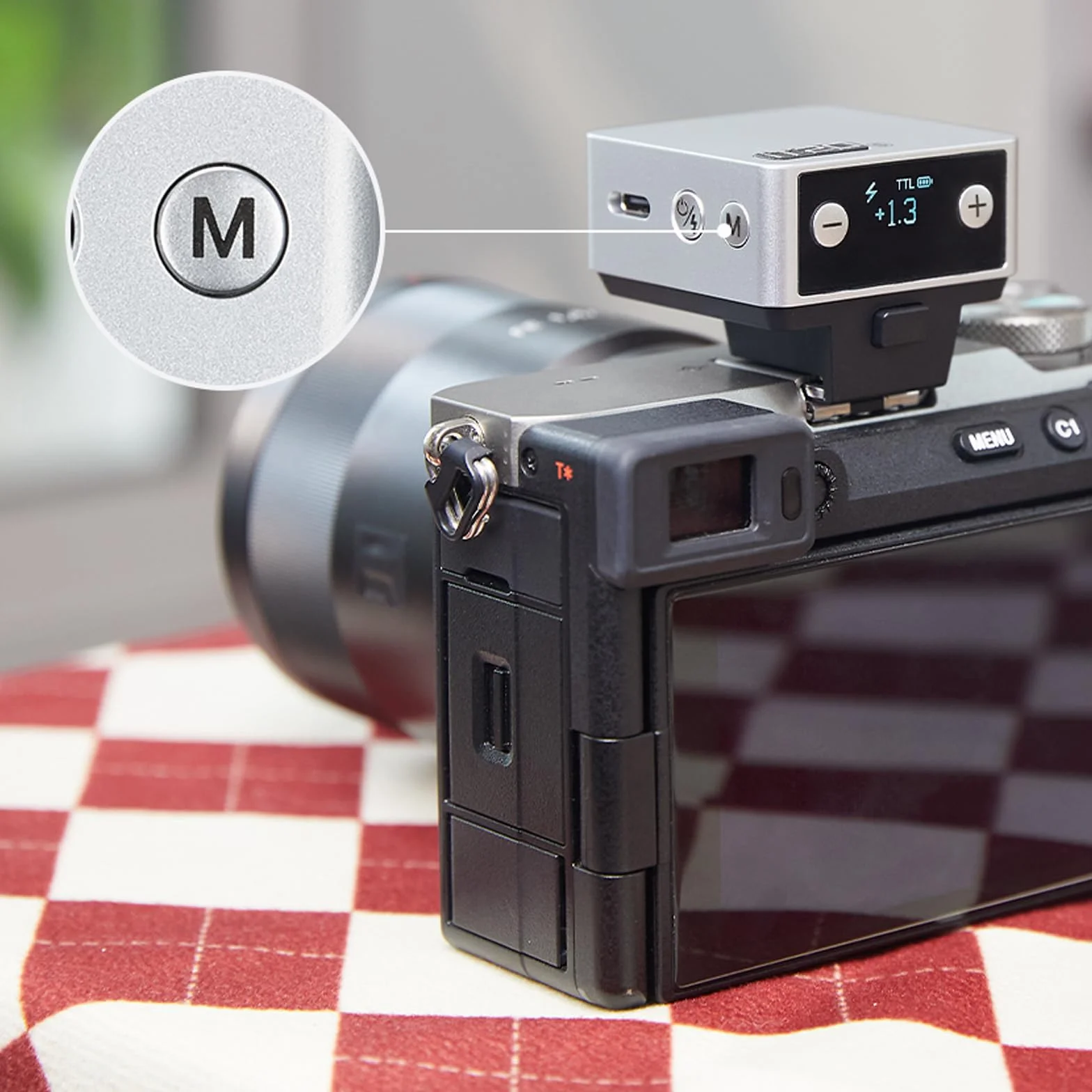 Godox iT20-R TTL mini lampa błyskowa do Ricoh GR III z dyfuzorem, kompatybilna z P-TTL, USB-C