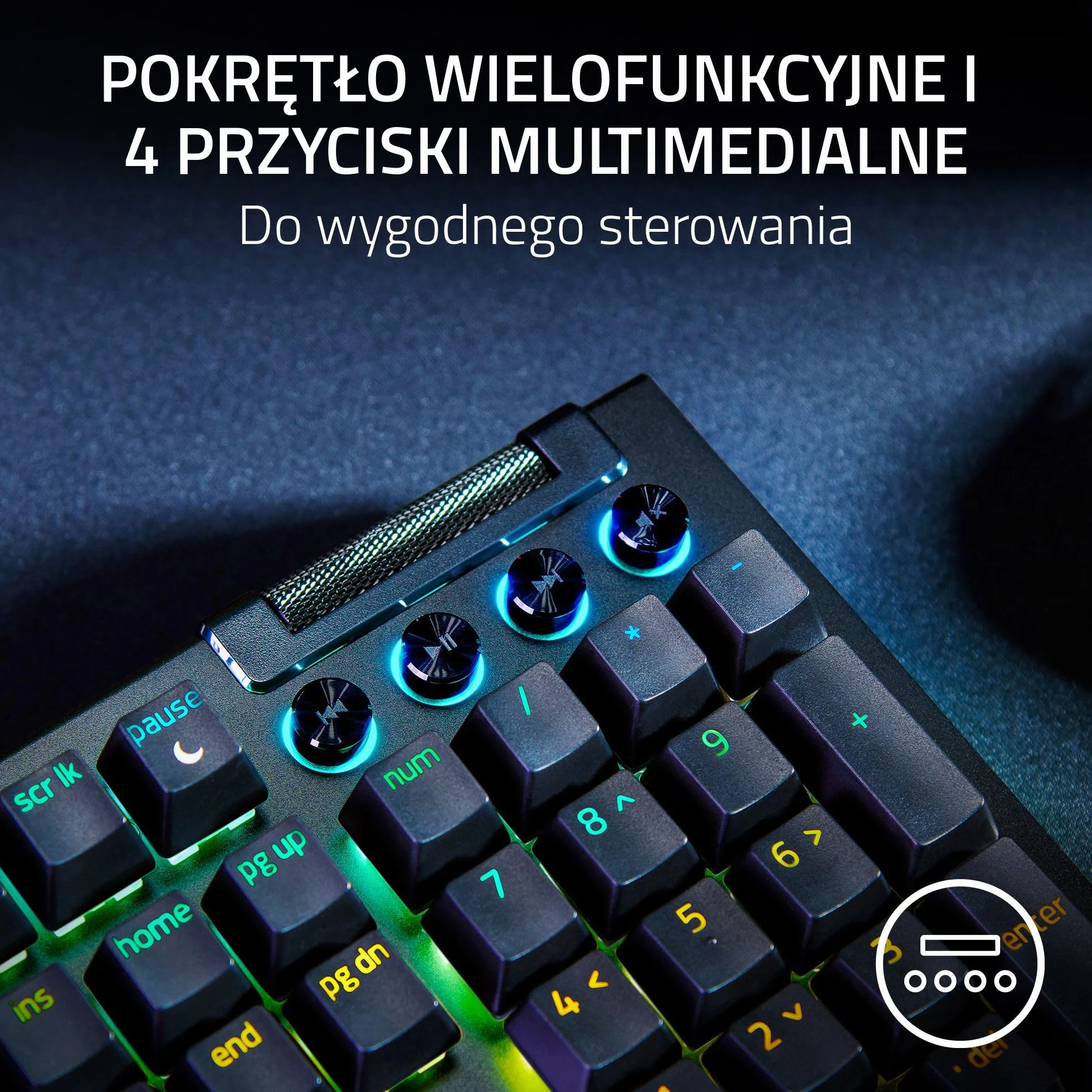 Razer BlackWidow V4 Green Clicky Gen-3 USB US Keyboard