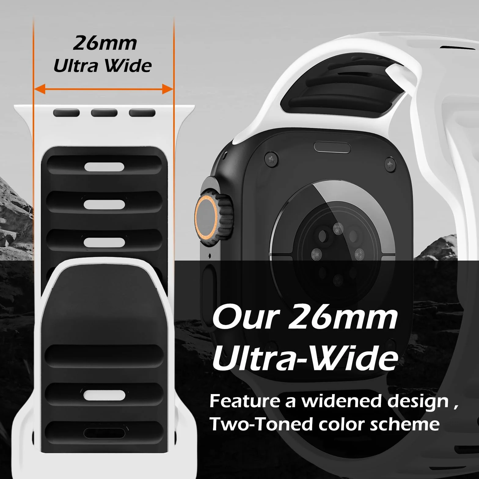 Higgs Silikonowy pasek kompatybilny z paskiem Apple Watch 44 mm, Ultra 3, 2, 1 49, 46, 45, 42 mm, męski, miękki silikonowy pasek sportowy do iWatch serii SE 11, 10, 9, 8, 7, 6, 5, 4, 3, 2, 1