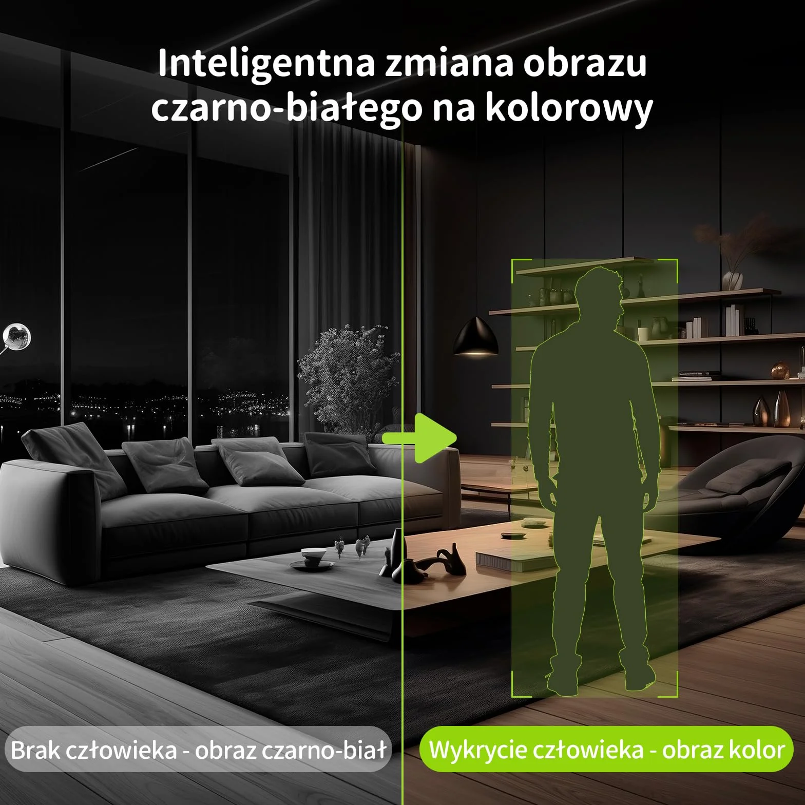 Beans View Kamera Bezpieczeństwa Do Wnętrz D210 1080P, Kolorowy Tryb Nocny, Kamera 2,4 Ghz Wi-Fi Do Monitorowania Zwierząt Domowych/Psów/Kotów, Widok 360° Elektroniczna Niania, Obsługa Kart Pamięci SD