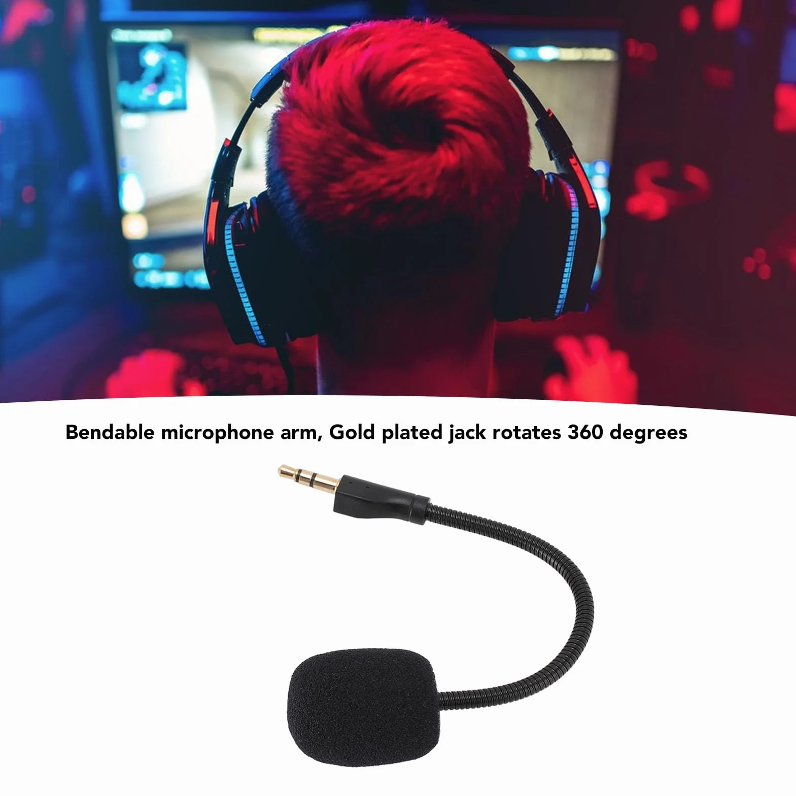 Zamienny Mikrofon do G PRO/G PRO X Bezprzewodowych Zestawów Słuchawkowych, Pozłacana Wtyczka 3,5 mm