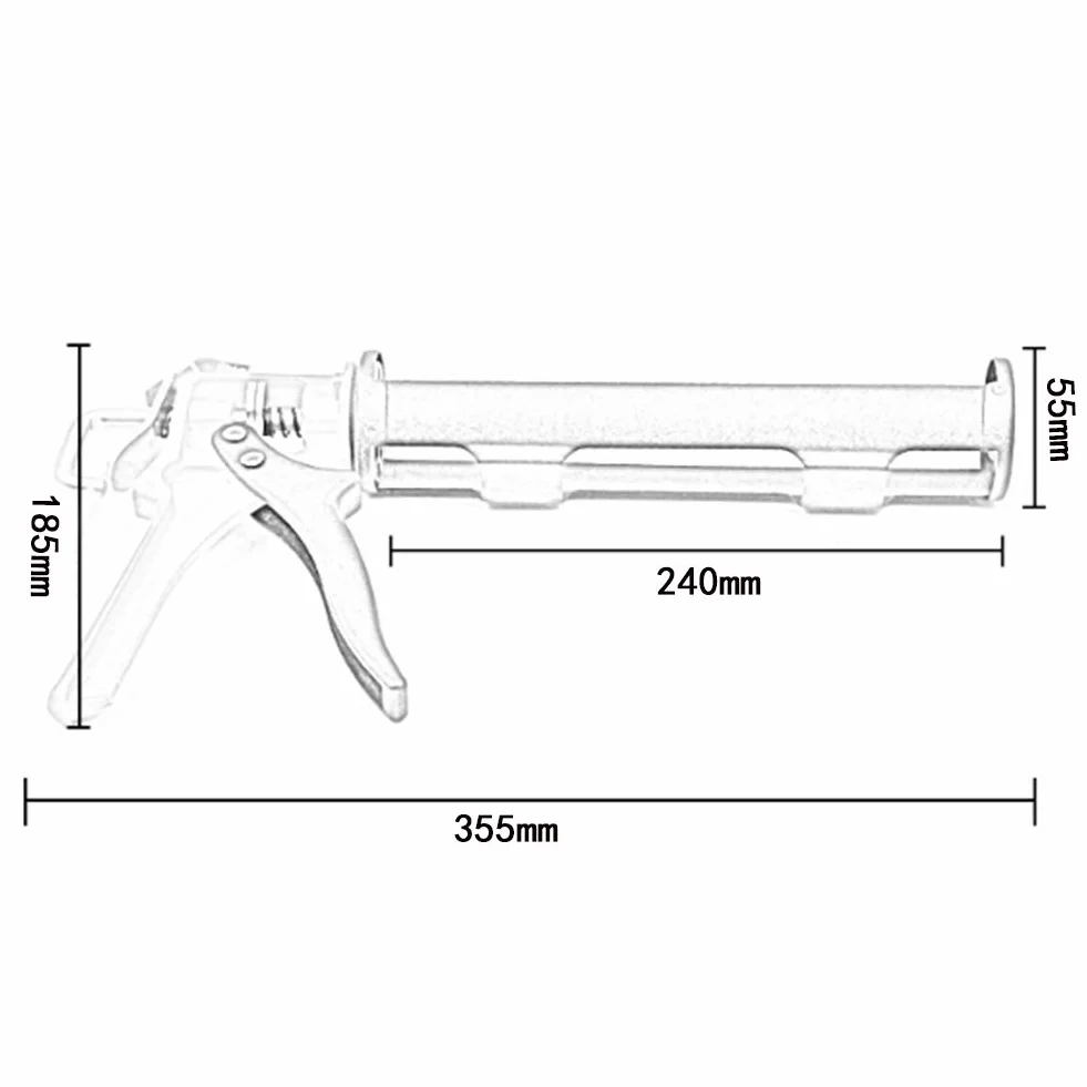 Ręczny pistolet do klejenia, Pistolet do uszczelniania Pistolet do uszczelniania z obrotową ramą i wygodnym uchwytem spustowym Pistolet do uszczelniania Aplikator uszczelniacza Mastic