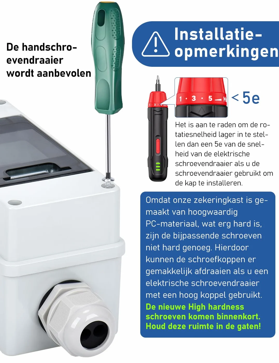 DIHOOL Bezpiecznik DC 16A, 2-biegunowy, z 3 modułami, skrzynka bezpiecznikowa, natynkowa, IP65, wodoszczelny, do elektrowni balkonowych (DC 12V-400V)