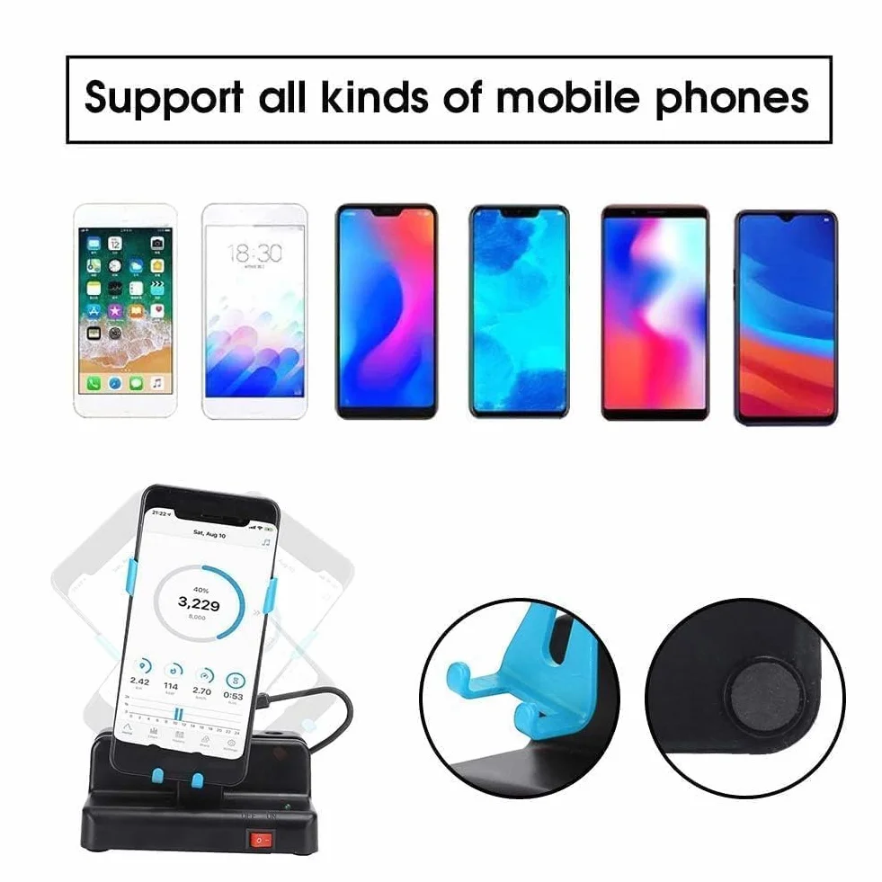 Garosa Zarabiaj kroki automatyczny ruch kołyski do telefonu komórkowego ciche potrząsanie urządzenie do poruszania krokomierzy z przełącznikiem ON/Off for fitness tracking