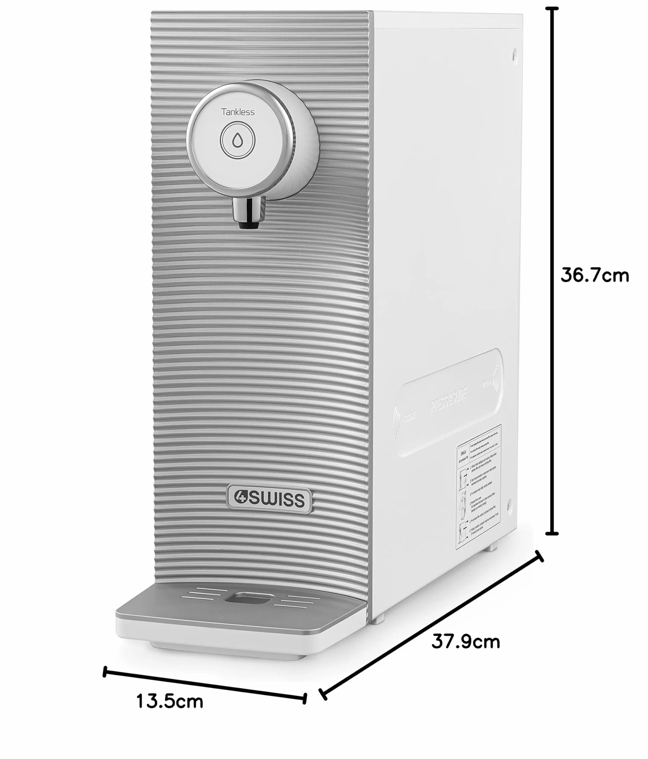 4Swiss WFF021 System Filtrowania Wody, Biały, 14,5 W