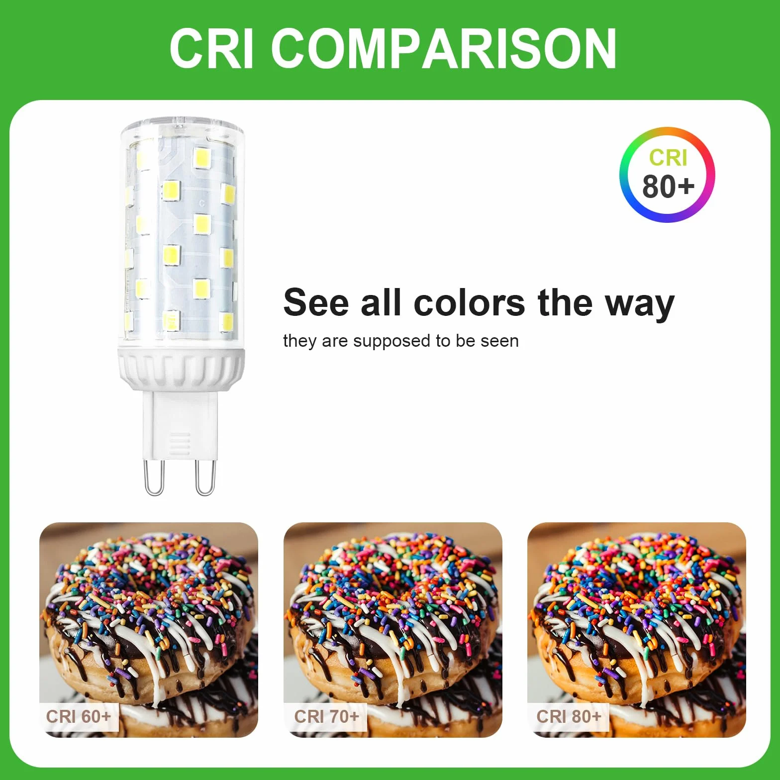 GY G9 Led ?arówka neutralna biel 4000K, 4,9 W 908 LM Odpowiednik 75 W, energooszcz?dna ?arówka LED G9 klasa B, 23 mm x 74 mm, 220-240 V, nie?ciemnialna, niemigocz?ca, zestaw 10 szt