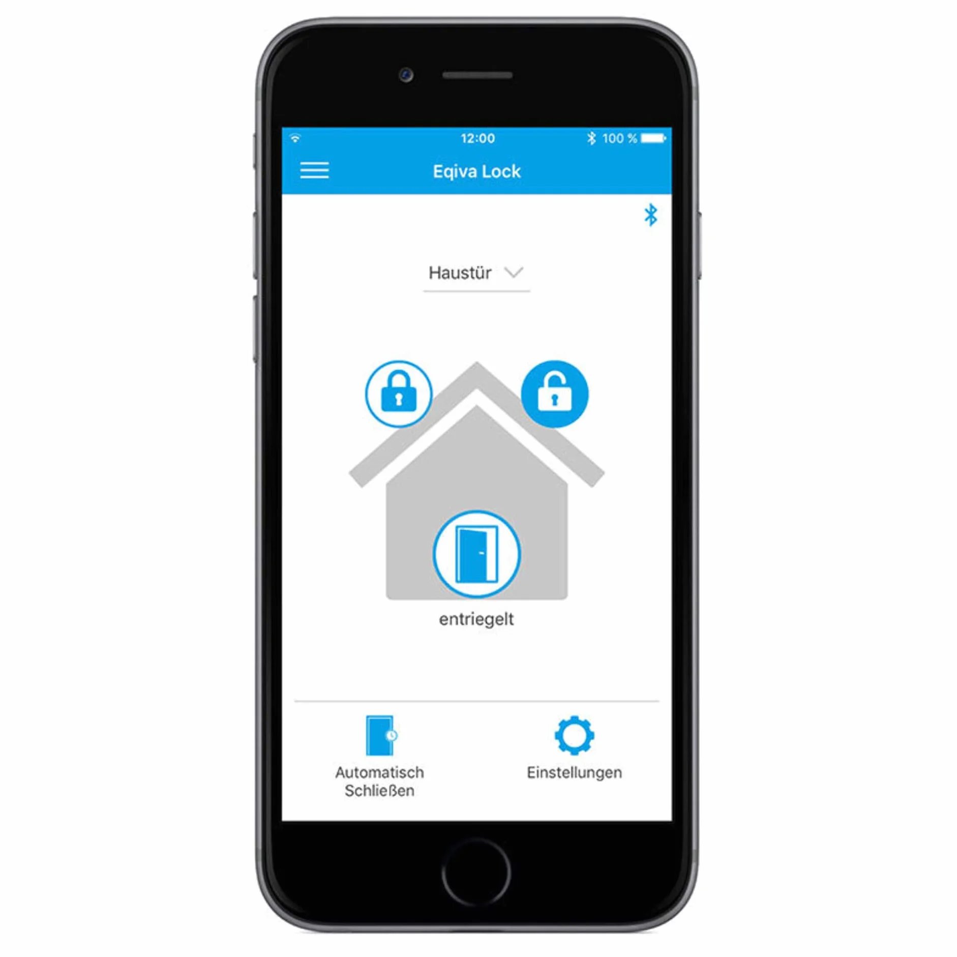 eqiva Napęd inteligentnego zamka drzwi Bluetooth, biały, 142950A0, 5,6 x 5,2 x 11,4 cm