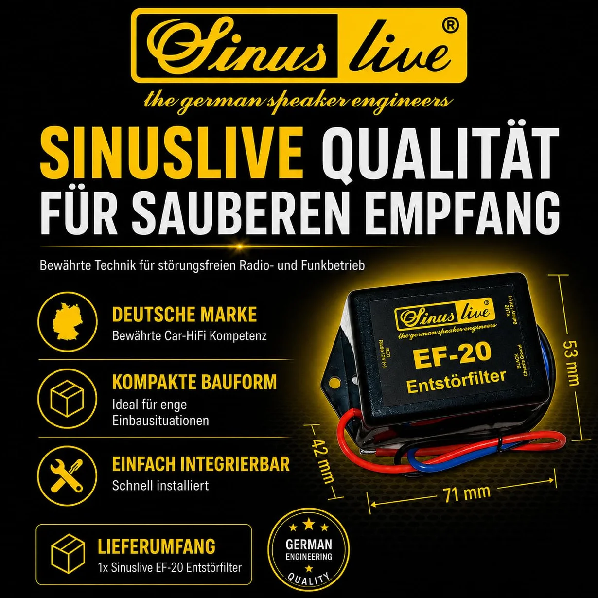 Sinuslive 13766 Sinuslive filtr przeciwzakłóceniowy EF-20