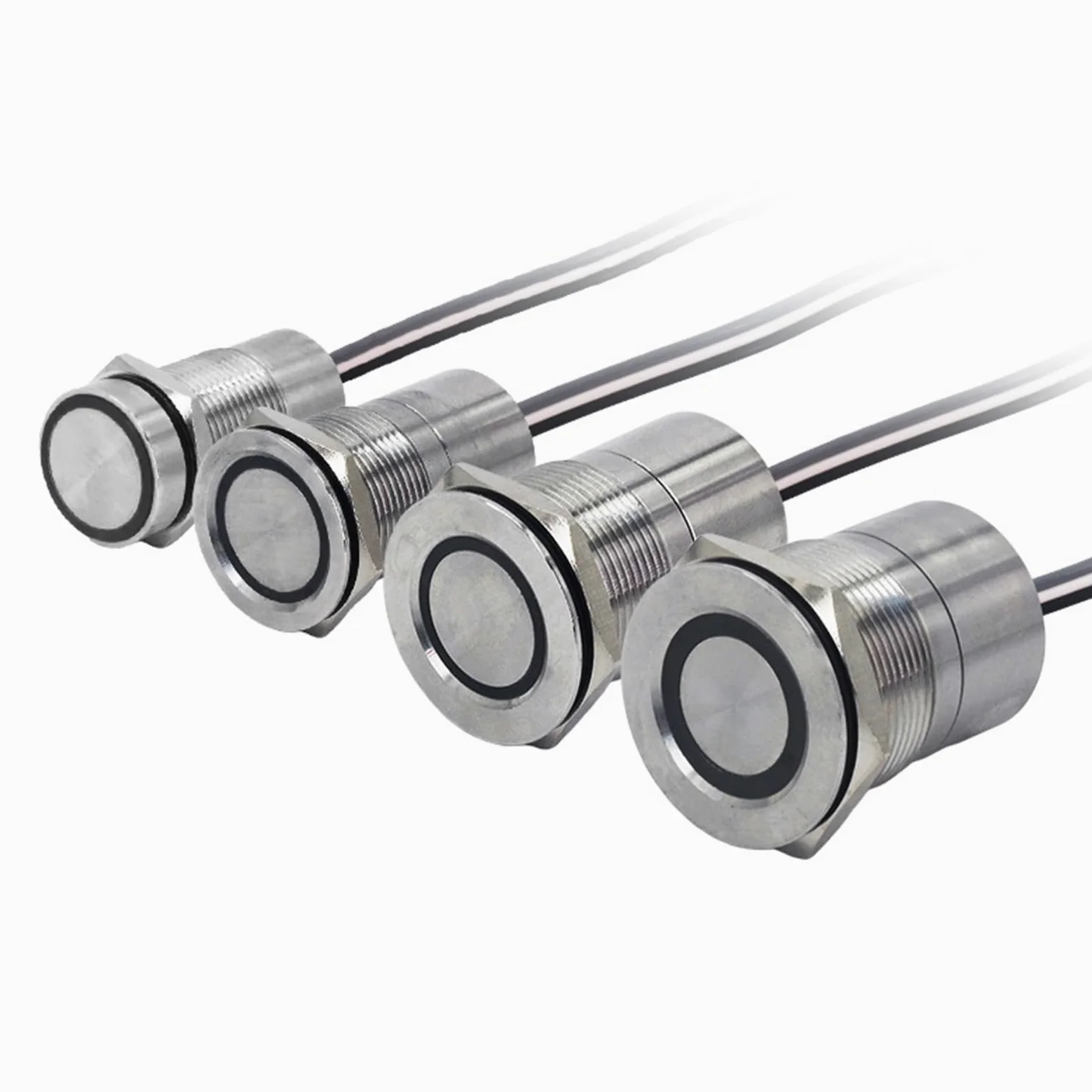 1 SZTUK/inteligentny przełącznik czujnika dotykowego 12 V czujnik chwilowy przycisk przełącznika LED 16/19/22/25/30 mm IP69K DC 6 V 24 V sterowanie opóźnieniem (zielona dioda LED, 30 mm_JOG DELAY