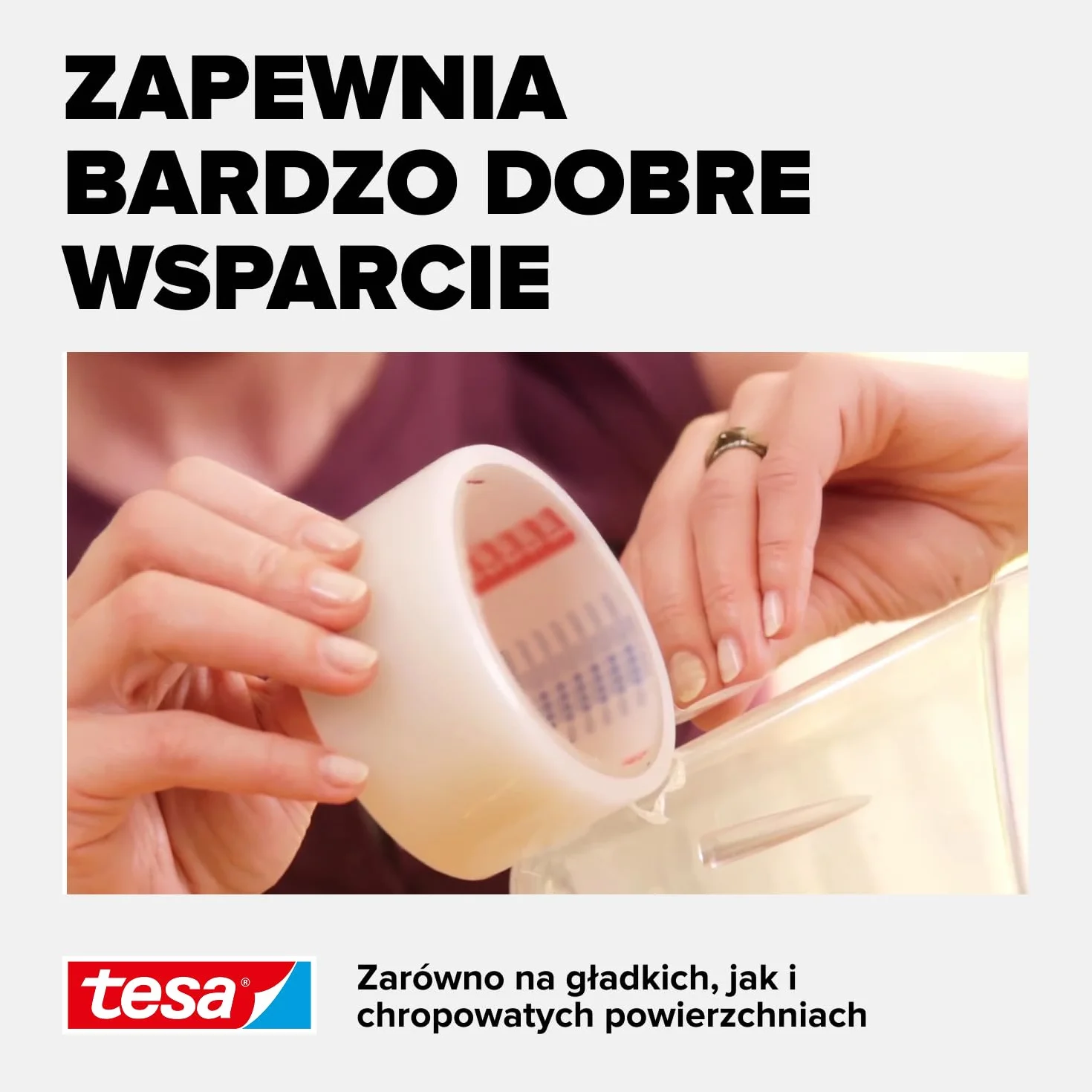 tesa Taśma naprawcza ekstra moc, przezroczysta, 10 m x 48 mm