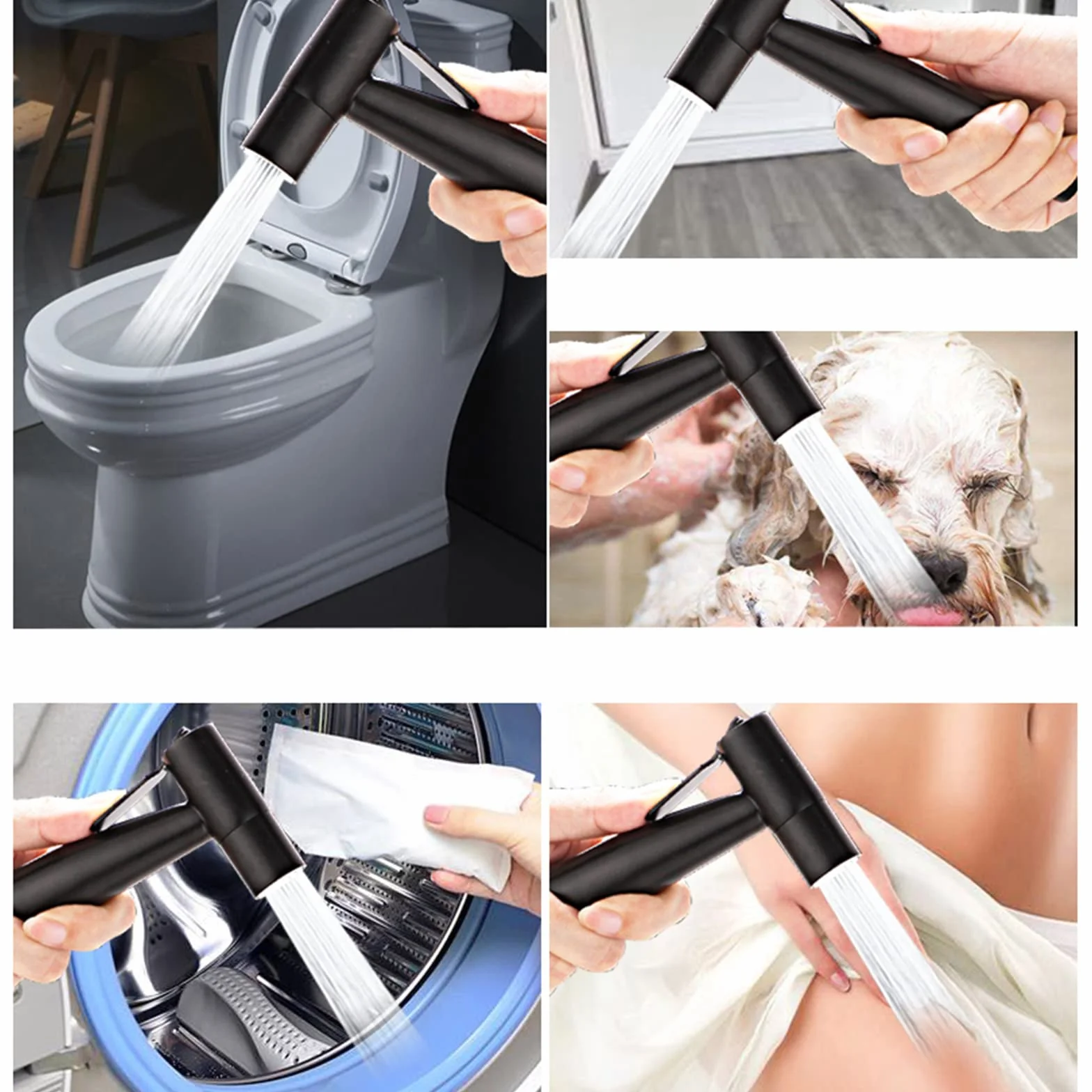 Toaleta bidet spray czarny ręczny bidet opryskiwacz czarny łazienka pieluchy opryskiwacz toaleta głowica prysznicowa czarna stal nierdzewna opryskiwacz wanna bidet czysty