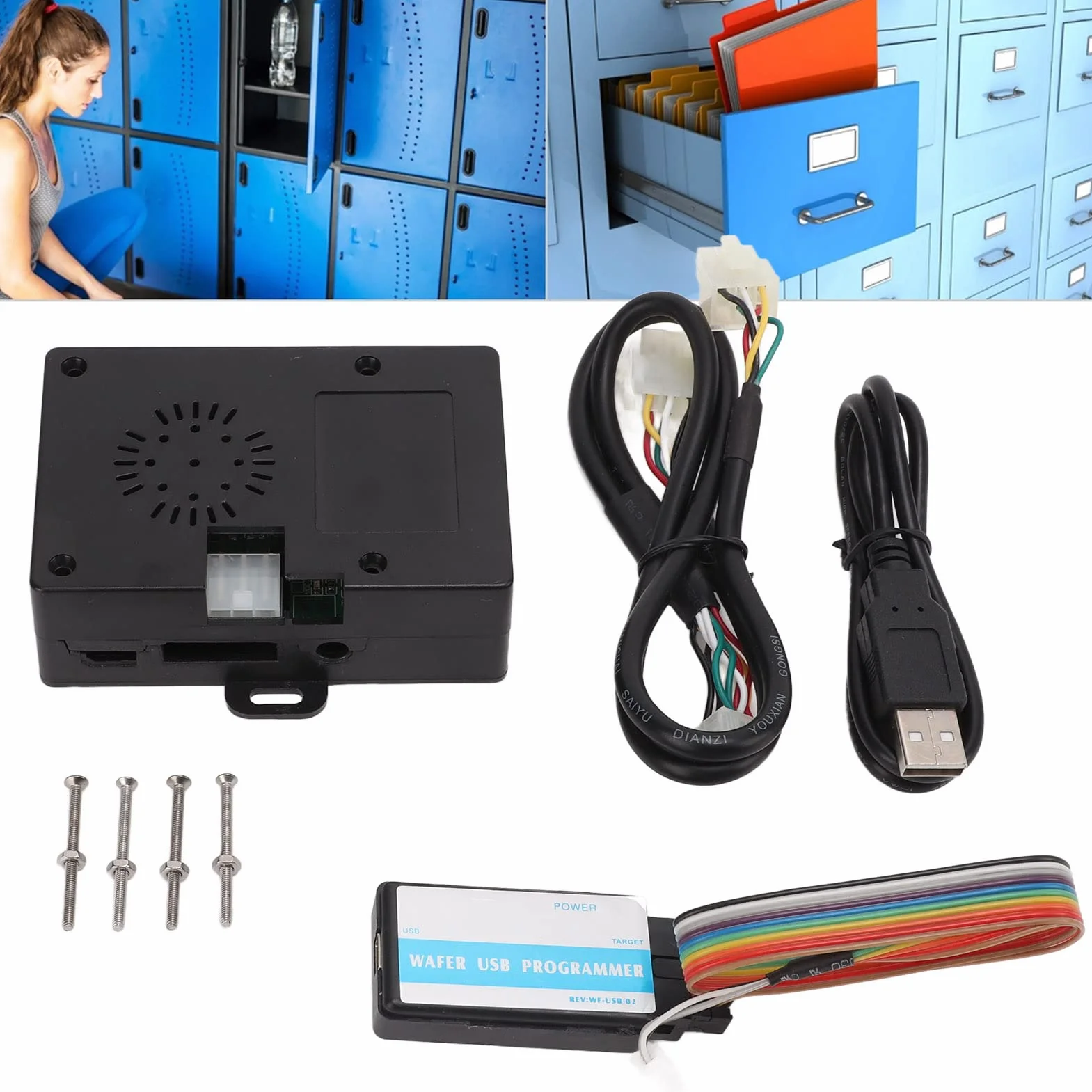 MDB Connect Monacceptor, MDB do PC Converter zestaw śrub RS232-MDBV2 kabel USB do podłączenia komputera, szafka sieciowa