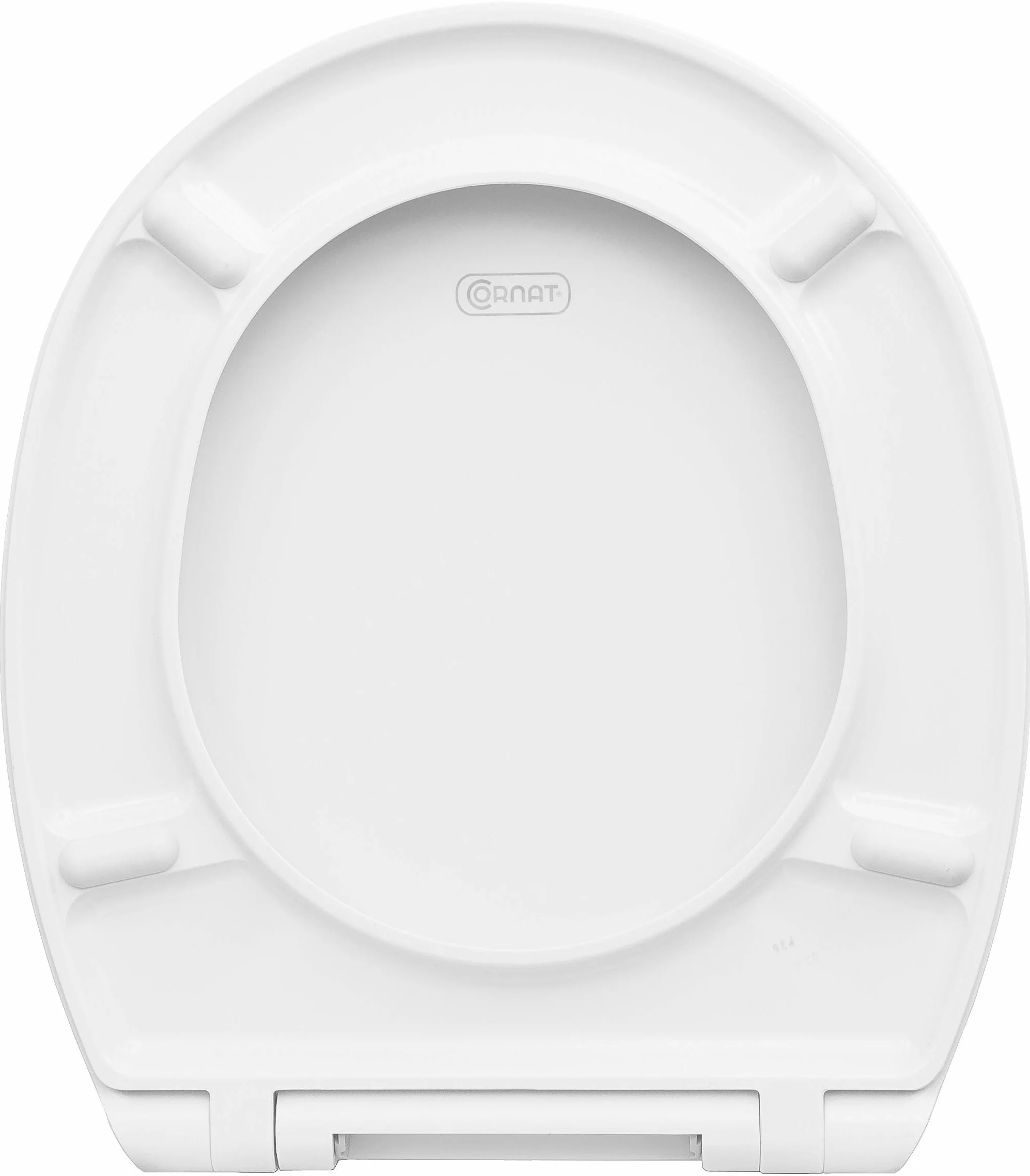 Cornat Deska sedesowa "Plano" – klasyczny biały wygląd – łatwy w pielęgnacji duroplast – funkcja Quick up & Clean – wolnoopadająca – wygodny montaż od góry/deska sedesowa/deska sedesowa /