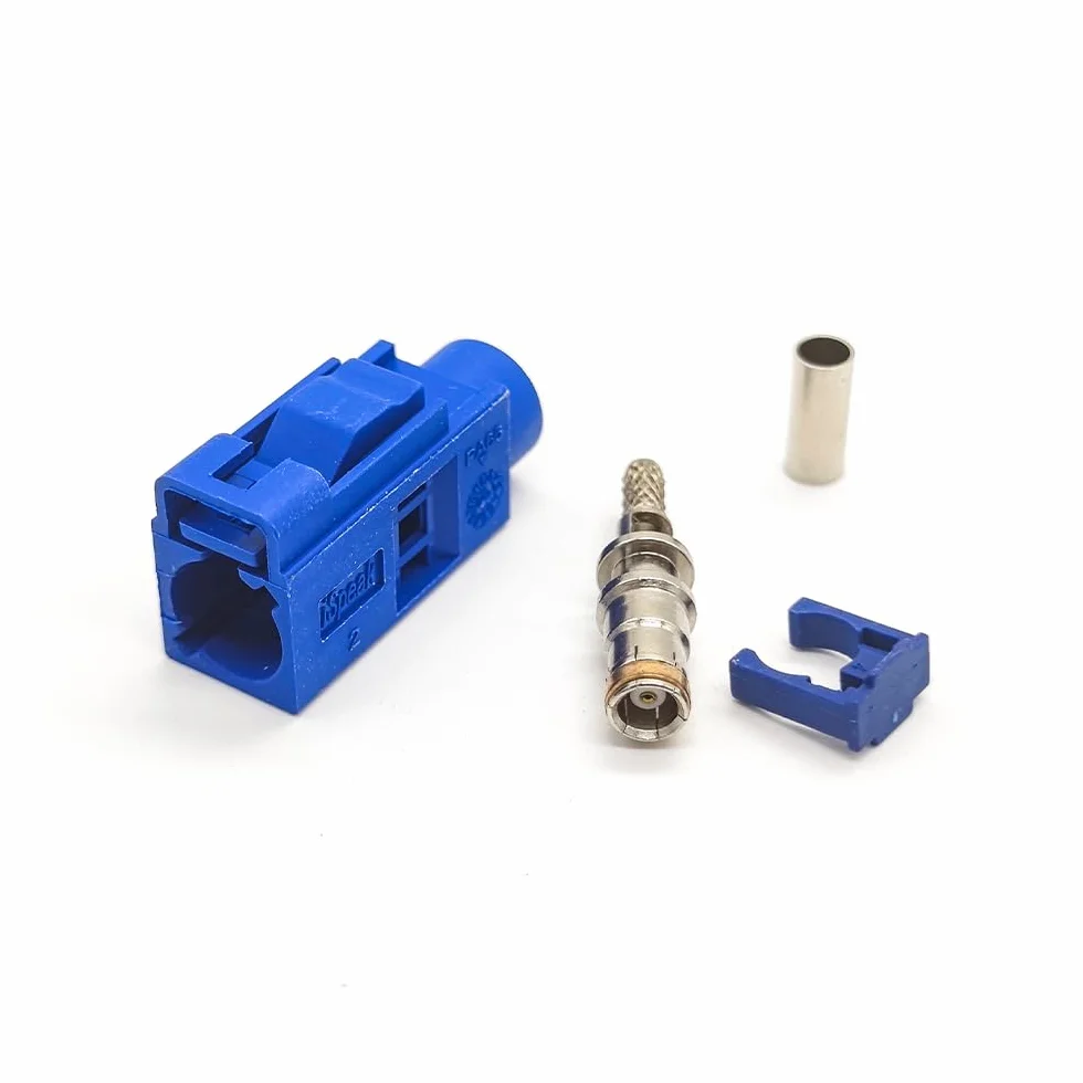 Fakra C gniazdo niebieskie złącze zaciskowe antena GPS RG316 RG174 kabel