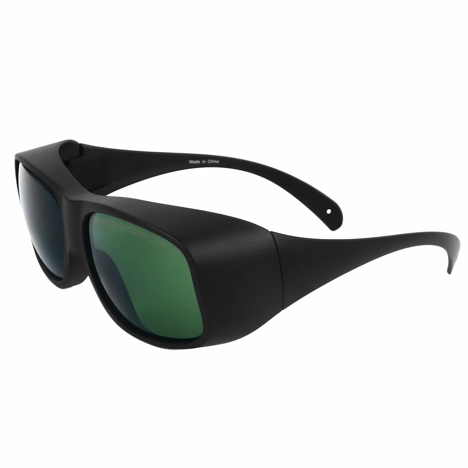 Bediffer Laserowe Okulary Ochronne 1064nm Wysoka przepuszczalność Antylaserowa Ochrona Oczu dla Urządzenia OPT Beauty TR90 Materiał Czarna Ramka Zielona Soczewka OD4, do Zabiegów Upiększających