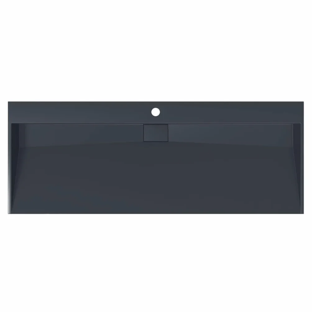 vidaXL Umywalka, 120x46x11 cm, kompozyt mineralny/marmurowy, antracyt