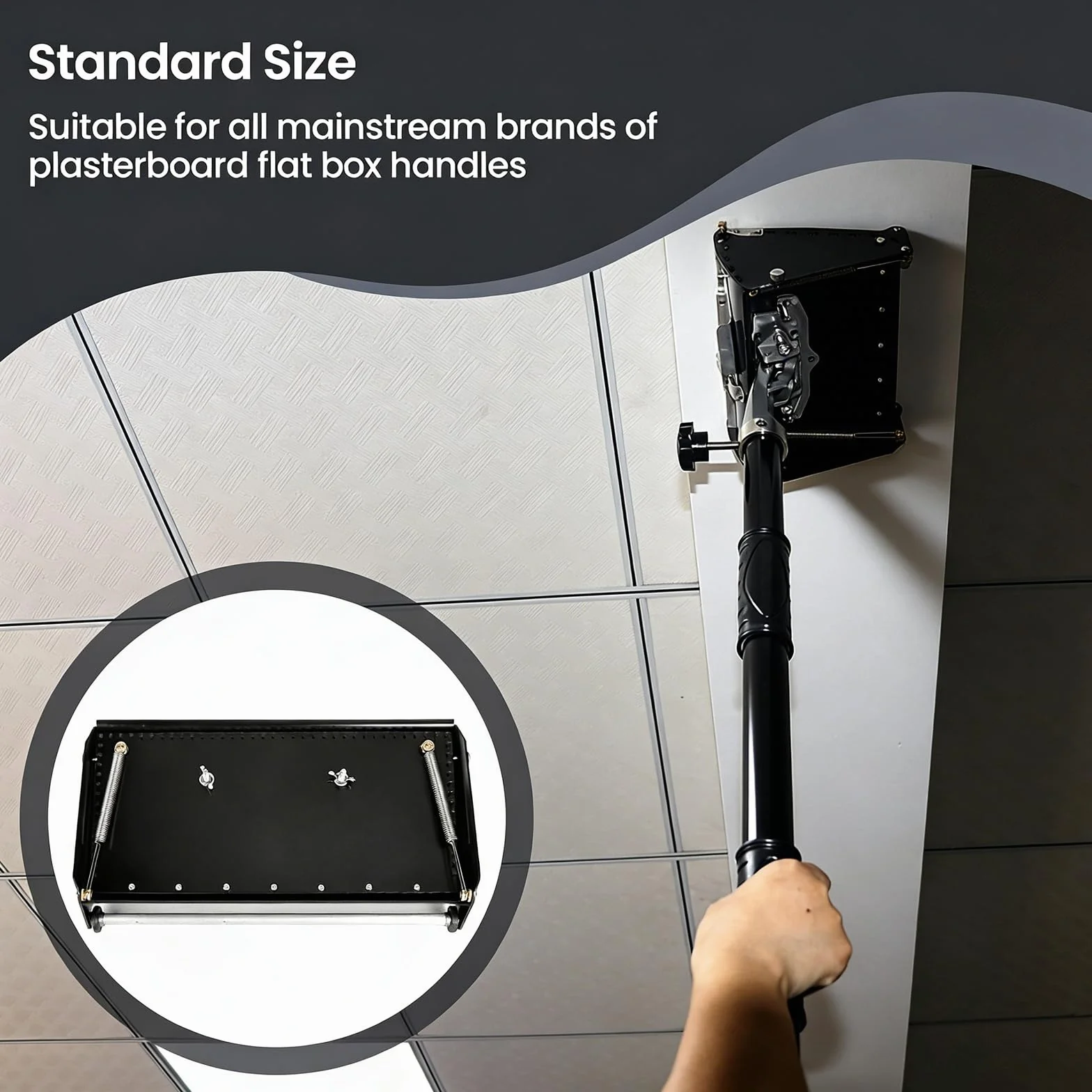 Płaskie pudełko do płyt kartonowo-gipsowych, 25 cm, profesjonalne pudełko do wykańczania płyt kartonowo-gipsowych, aluminiowe pudełko wykończeniowe, narzędzie do szybkiego czyszczenia płyt