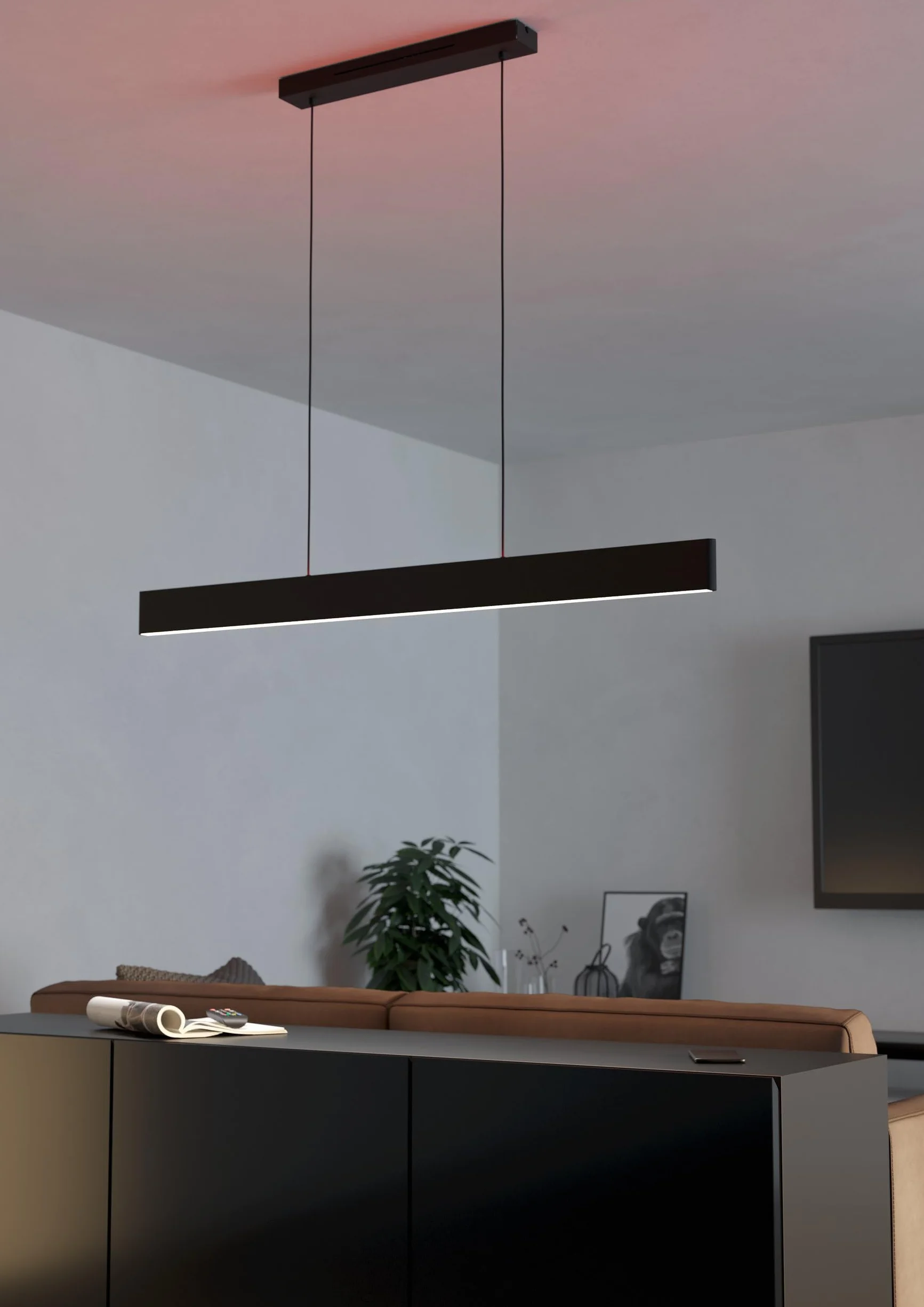 EGLO connect.z Smart-Home LED lampa wisząca Andreas-Z, metal czarny, ZigBee | sterowanie przez aplikację i Alexa, regulacja barwy światła (ciepła-zimna biel), RGB, ściemnialna