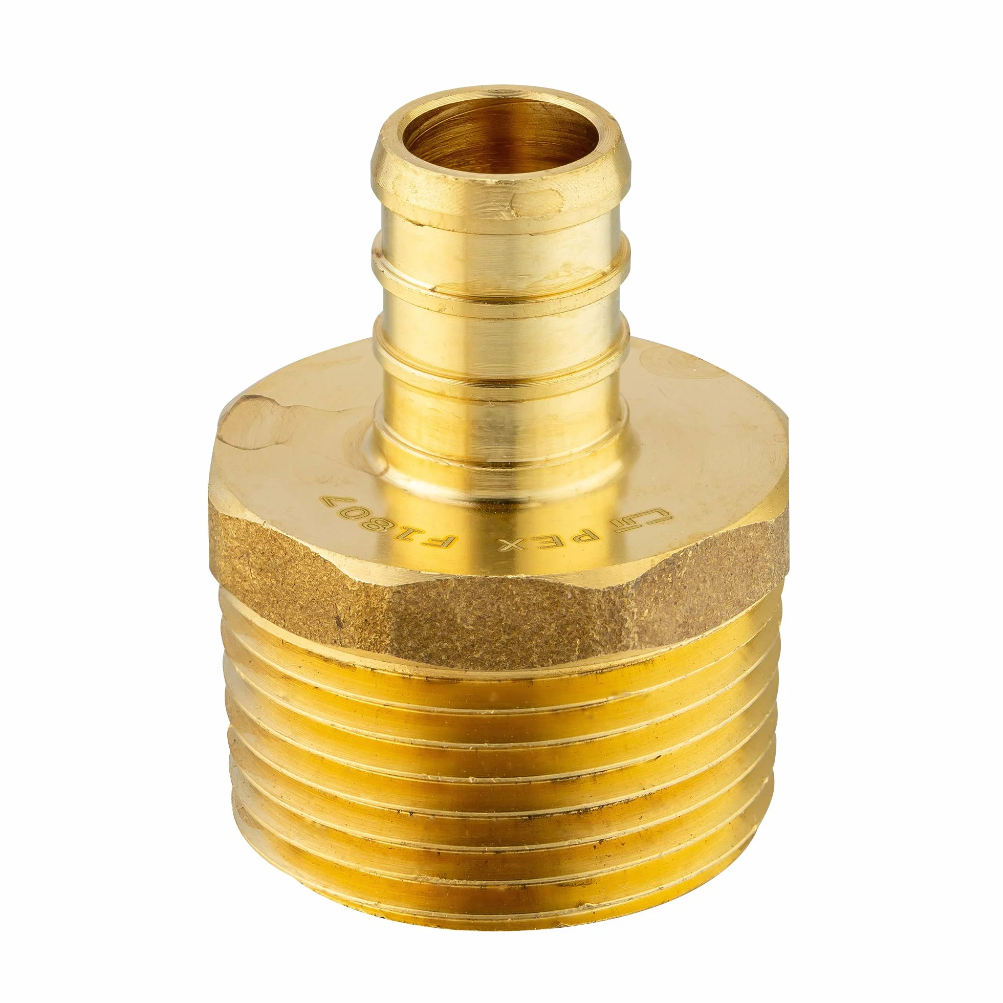 (5 szt.) EFIELD PEX 1/2 cala x 3/4 cala NPT męski adapter zaciskowy mosiężny (bez ołowiu) -5 sztuk