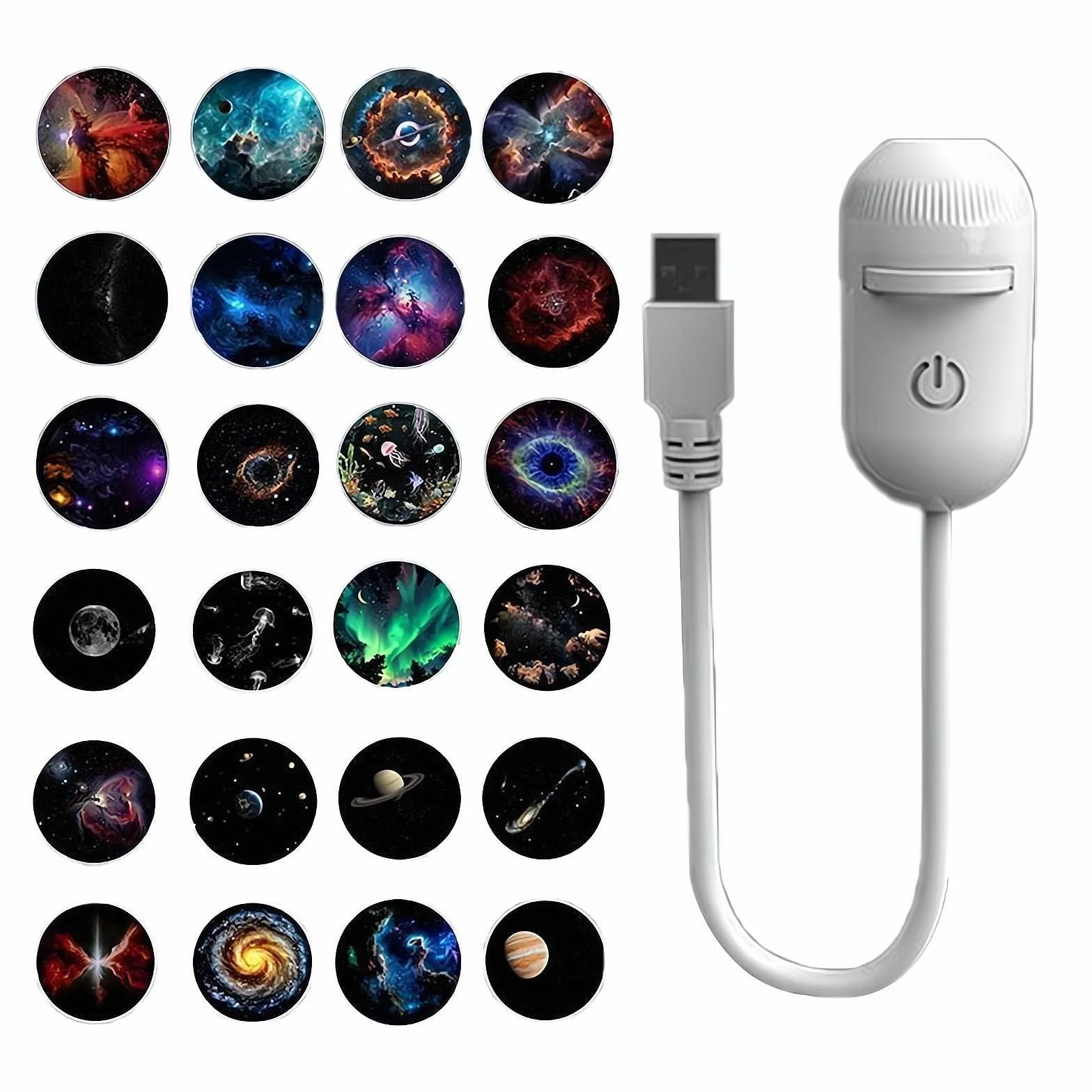 2 w 1 projektor USB Galaxy lampka nocna, sterowanie jednym dotknięciem z trybami ściemniania i regulacją prędkości, przenośny projektor gwiaździstego nieba do samochodu, sypialni, podróży i pokoju