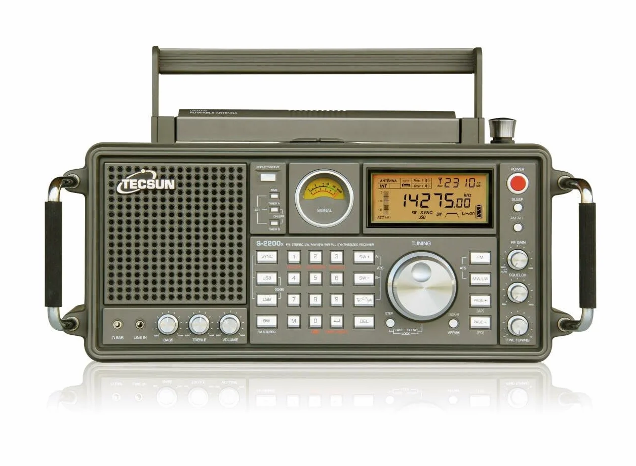 Tecsun S-2200-X, potrójna konwersja, DSP, odbiór multimodowy, wyświetlacz LCD