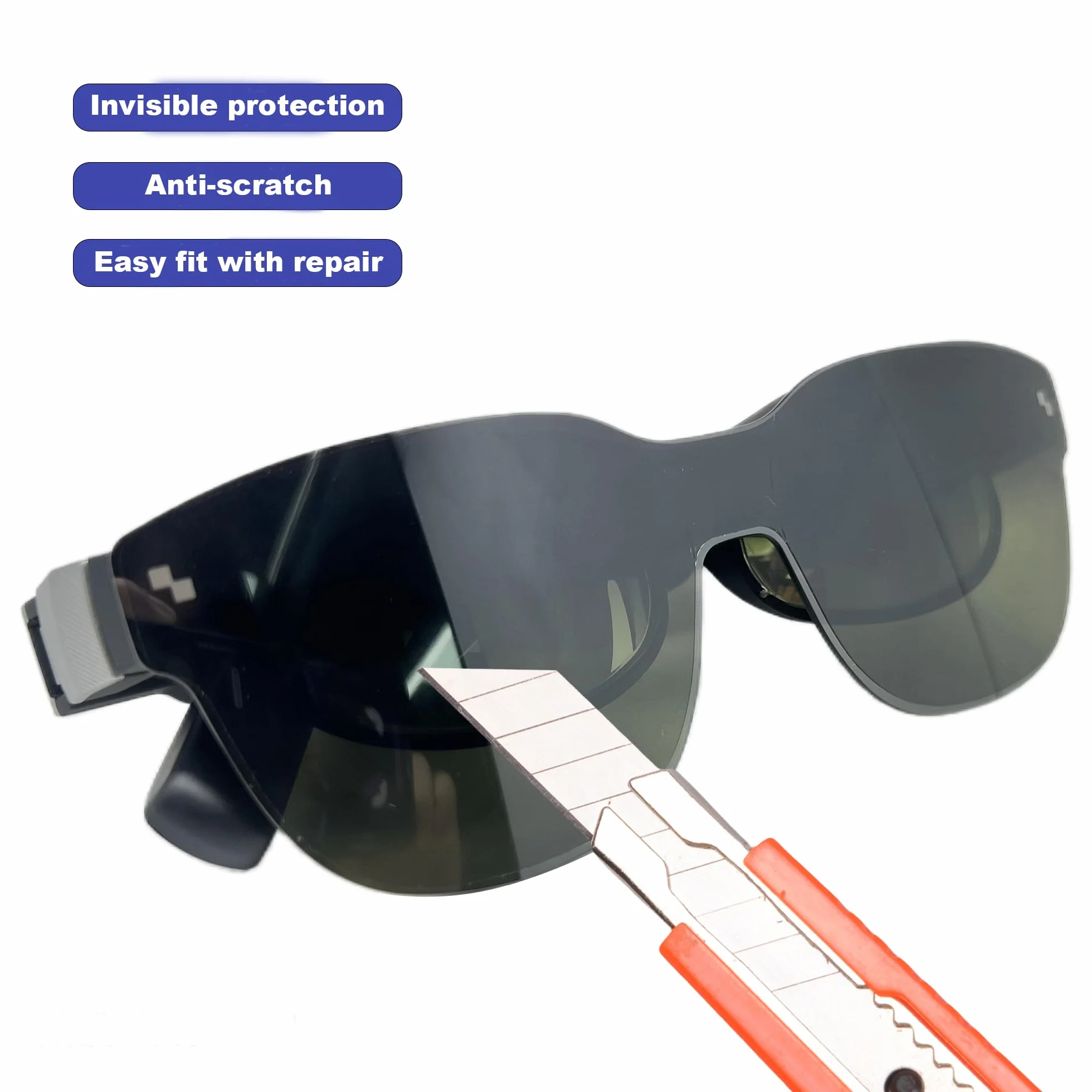 RayNeo Air2 Air2s Air3s 3s Pro folia ochronna PET odporna na zarysowania przednia do obiektywu zestaw