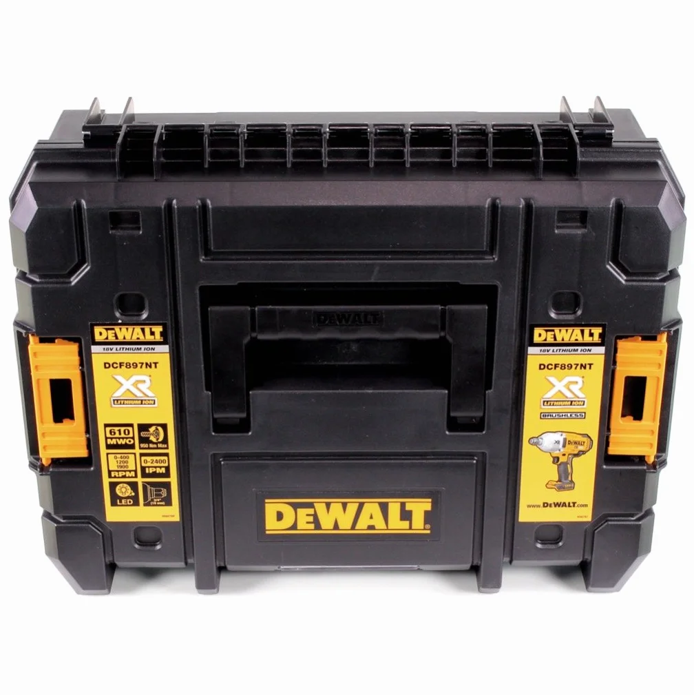DEWALT Precyzyjny Llave udarowy bez escobillas xr 18v 3/4" alto par 950nm z anillo retención bez ładowarka/akumulator i z walizka tstak ii dla profesjonalistów i majsterkowiczów 18v