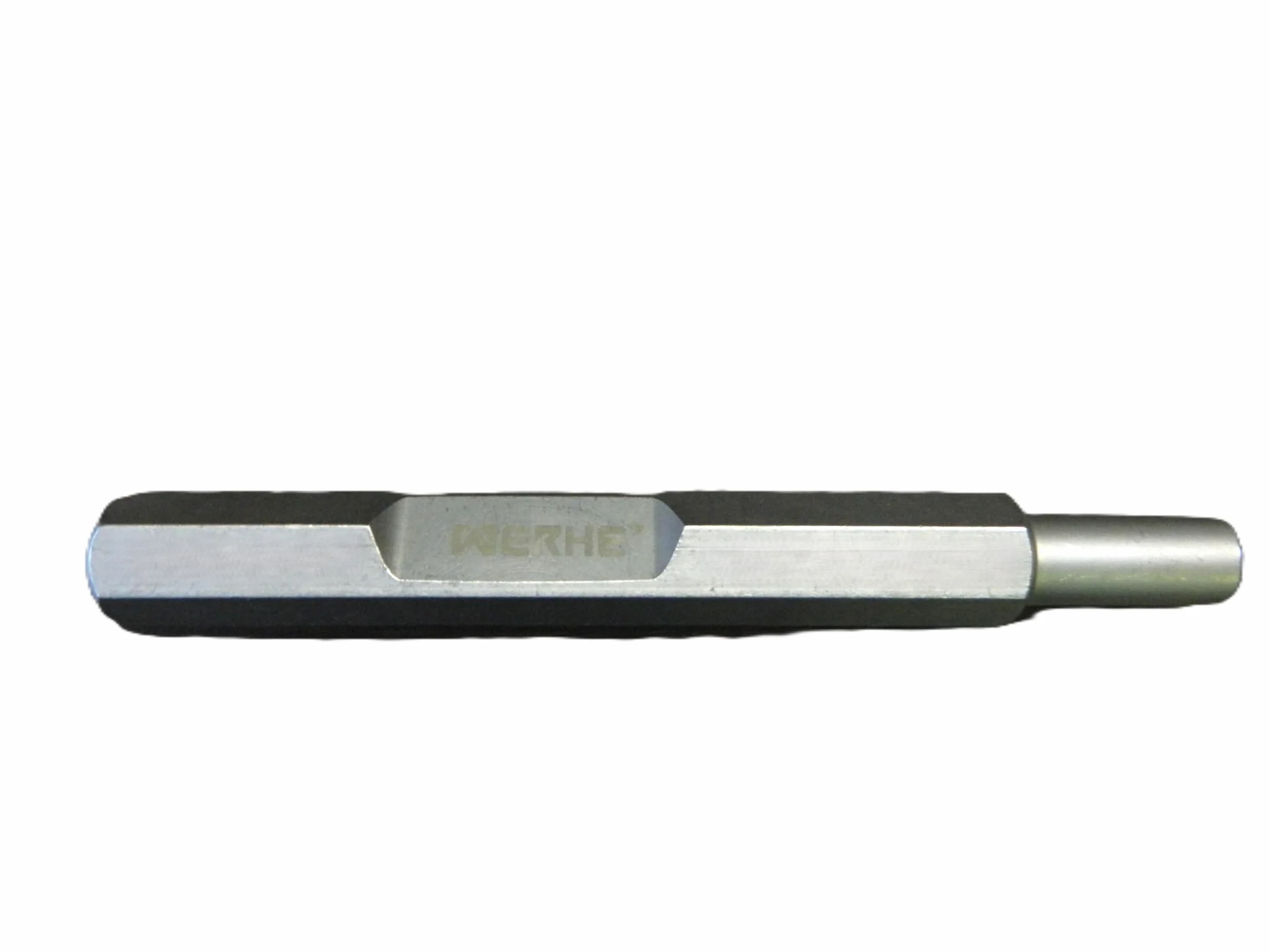 WERHE pobijak do uziomów HEX28, 20,2 mm, do uziomów głębinowych i prętowych | stal chromowo-wanadowa, długość 260 mm, głębokość otworu 40 mm, pasuje do Bosch, Makita, Einhell