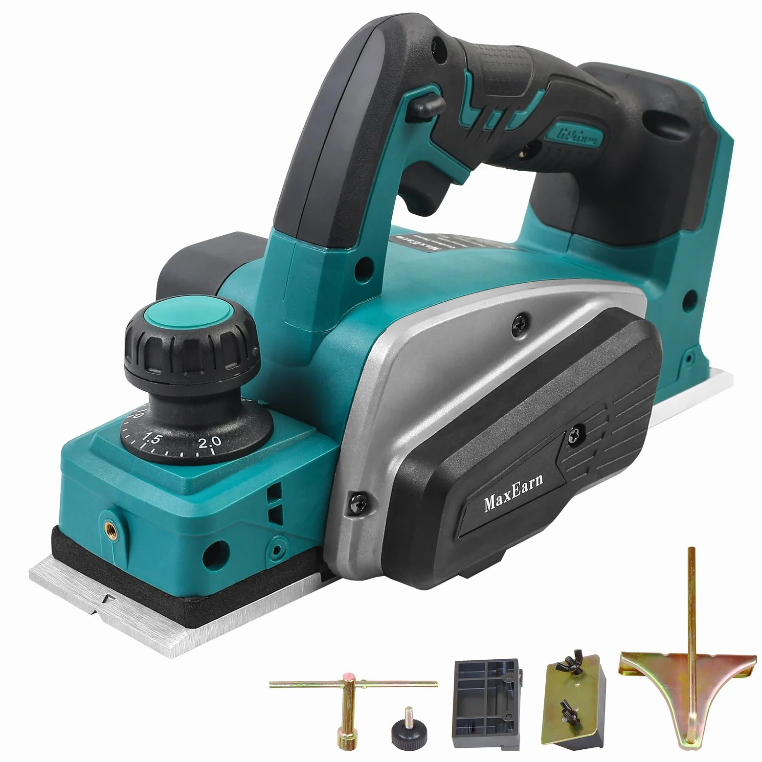 Akumulatorowy strug elektryczny, do drewna, automatyczny, bezprzewodowy strug do akumulatora Makita 18 V, szerokość strugania 82 mm, głębokość cięcia 0-2 mm (bez akumulatora)