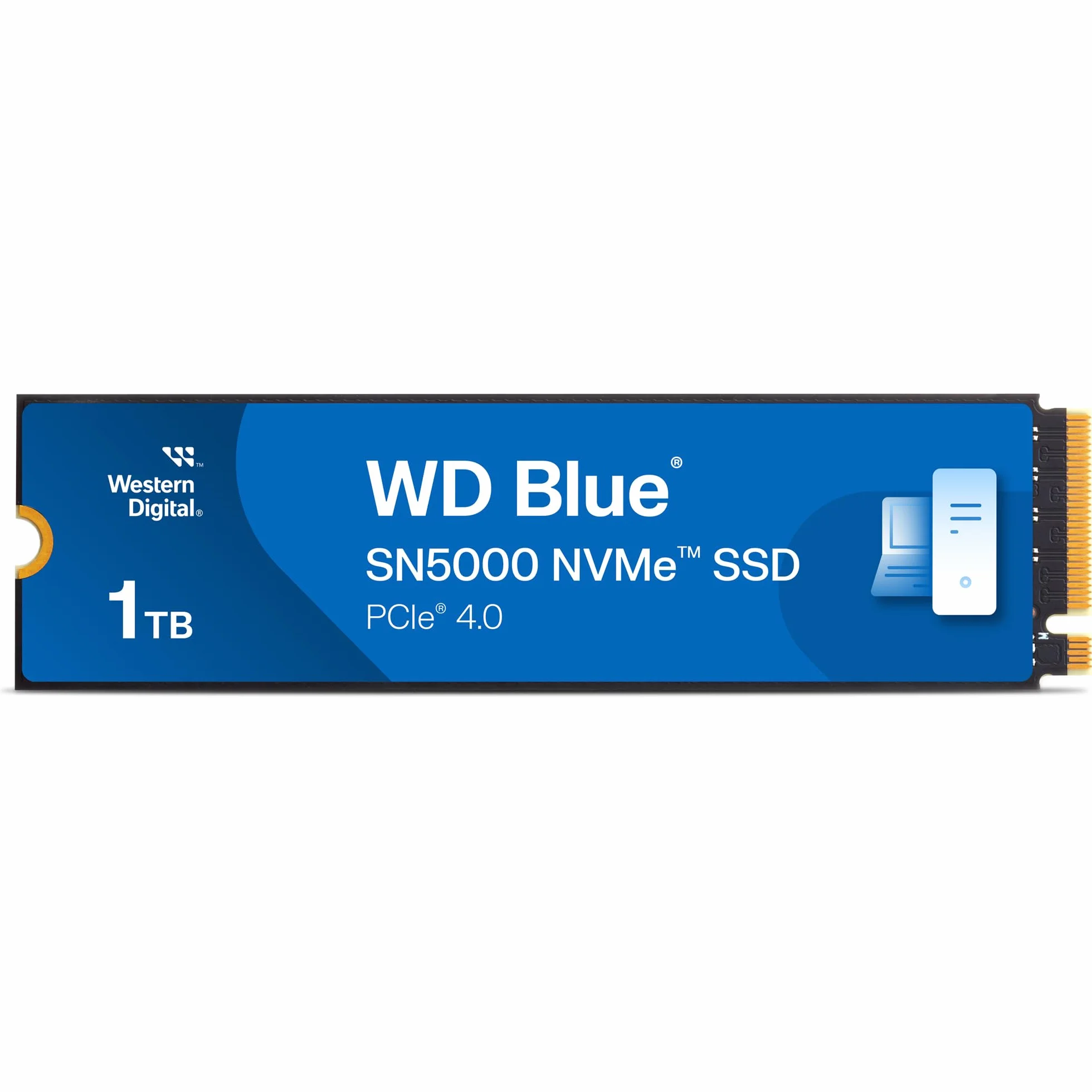 WD Blue SN5000 NVMe SSD 1TB (M.2 2280, prędkość odczytu do 5150 MB/s, PCIe Gen4, technologia nCache, bezpłatne oprogramowanie do migracji danych Acronis True Image)