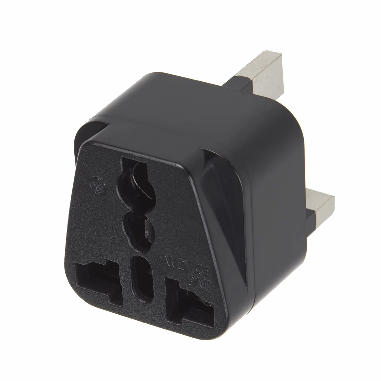 Maclean MCE154 Uniwersalny Adapter Podróżny, Profesjonalna Wtyczka GB/UK (gniazdo) do UE (wtyczka), Przejściówka do Gniazdka Europejskiego na Brytyjskie, Koloru Czarnego