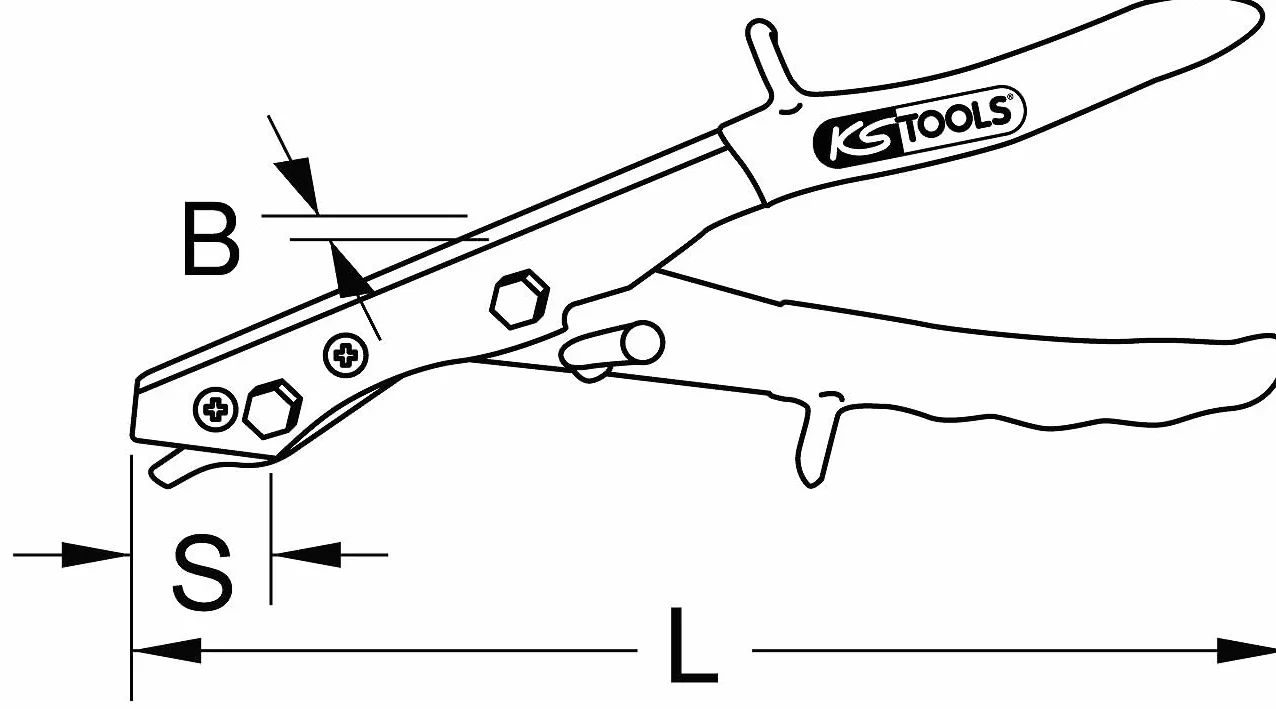 KS Tools 140.2175 Gilotyna do blachy, 265mm